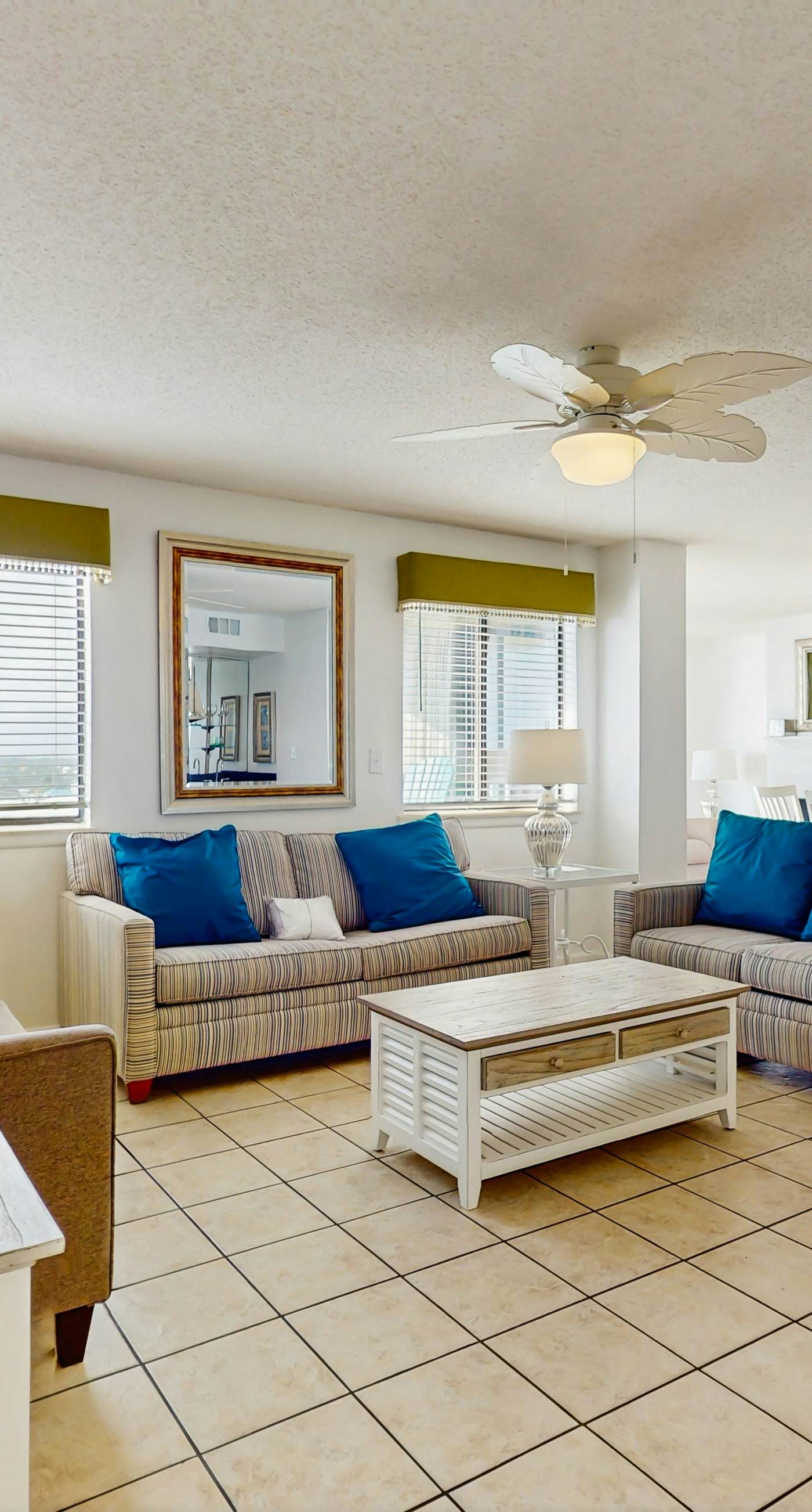 Bright, comfortable condo in beachfront complex with pool, central AC, & balcony