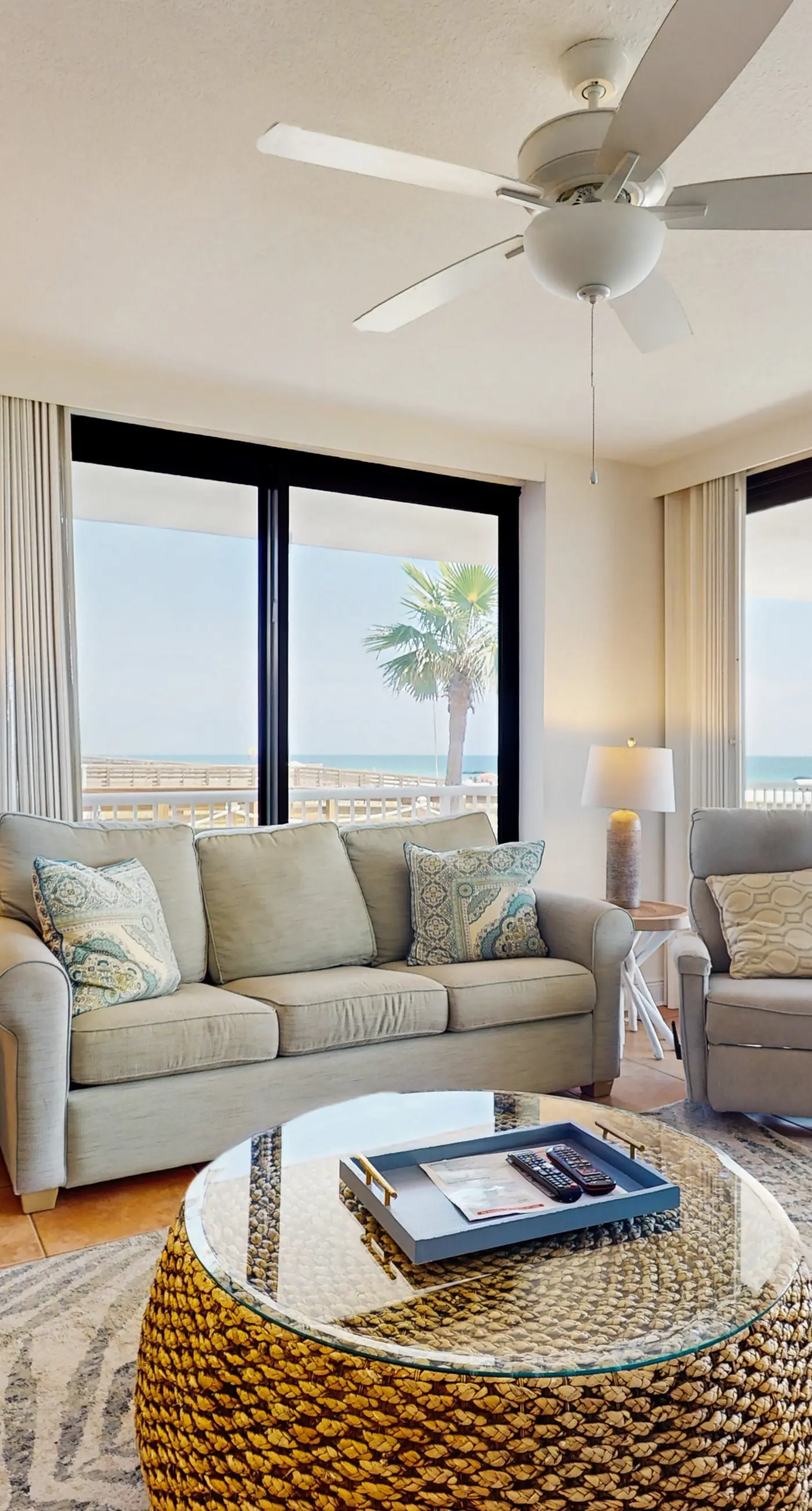 Stunning Gulf front condo w/ a spacious layout, shared pools, & fitness room