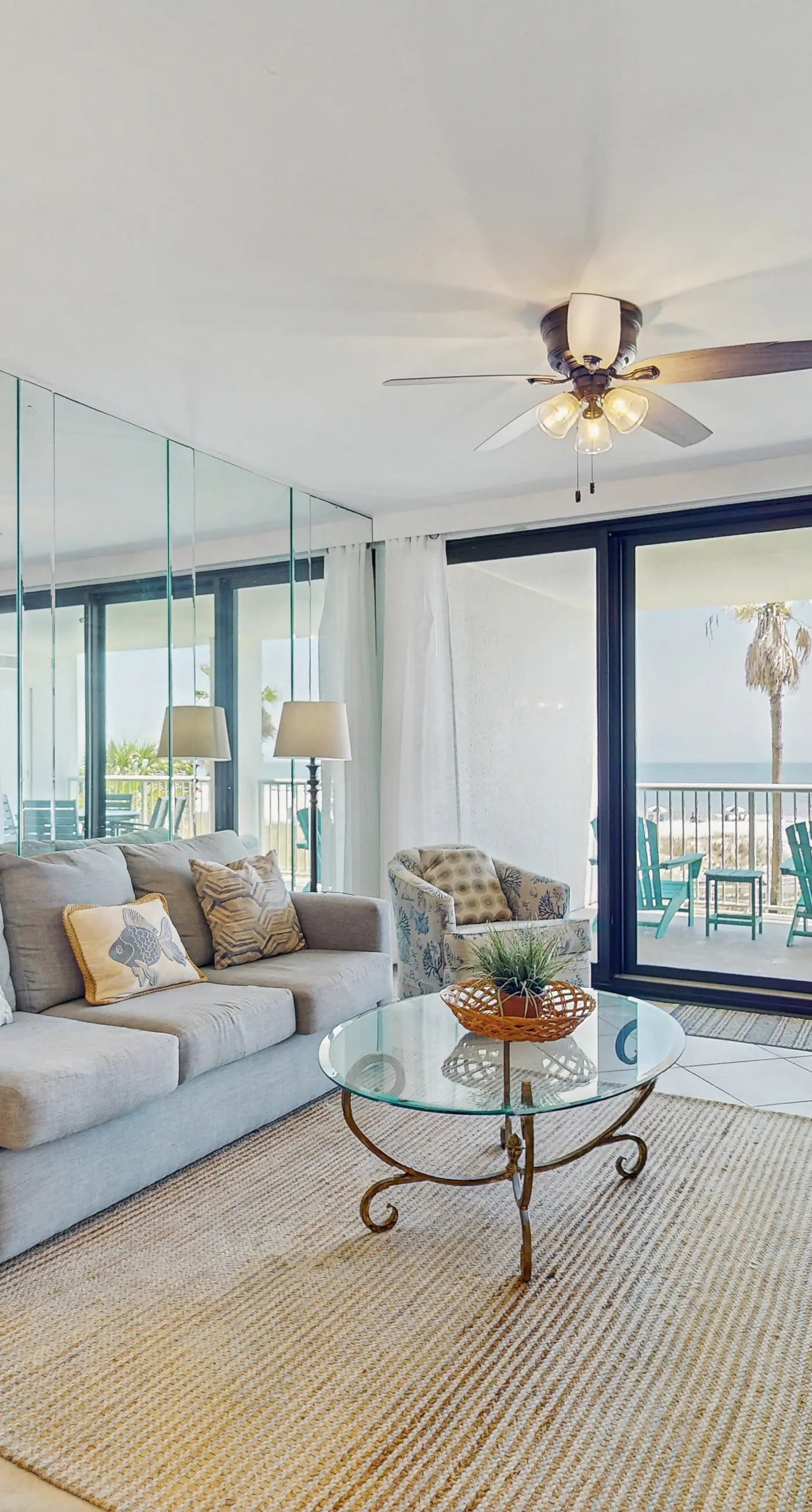 Gulf-front condo with easy beach access, gym, hot tub & pools