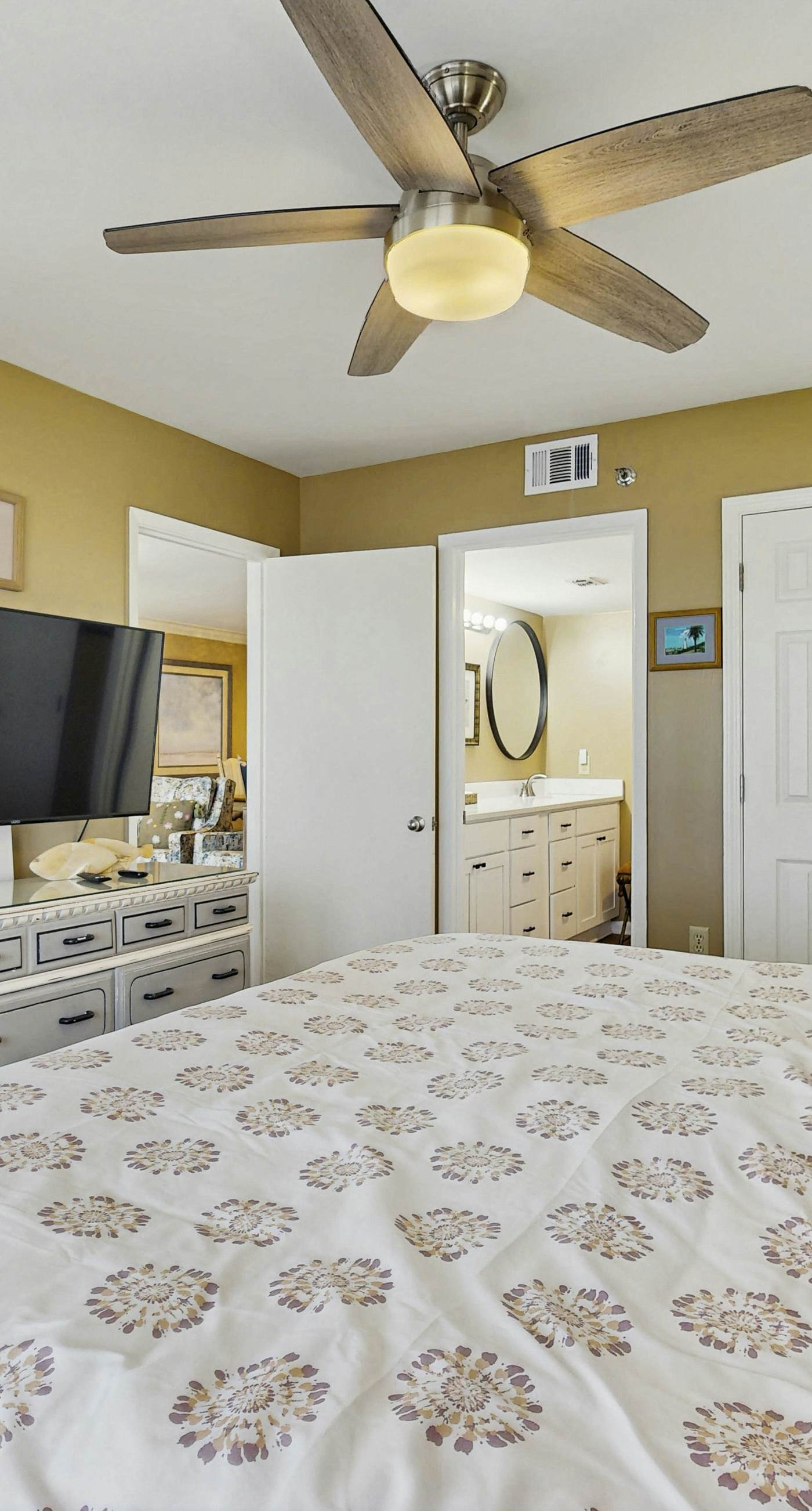 Waterfront condo w/ a private balcony, community pools, & fitness center