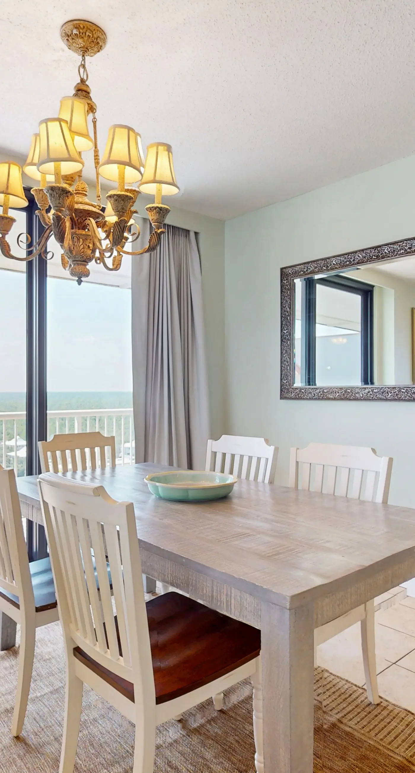 Gulf-front condo with deep corner balcony, beach view, pools & gym