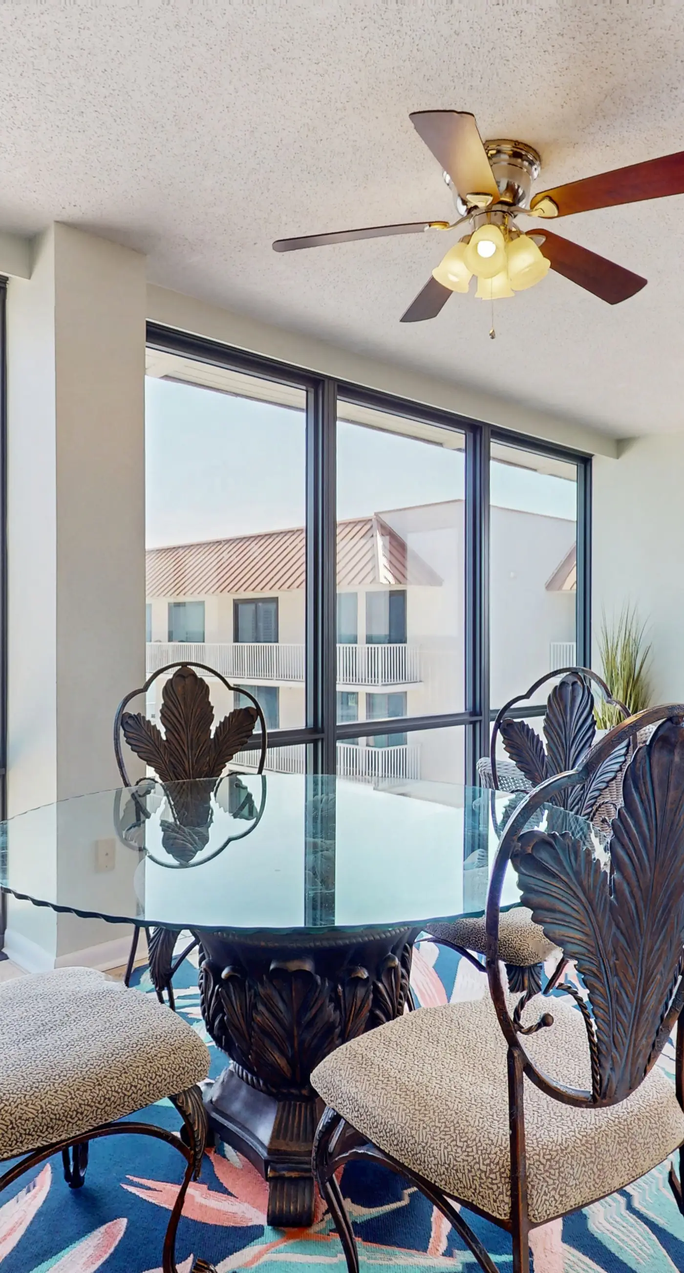 Gulf-front condo with deep corner balcony, beach view, pools & gym