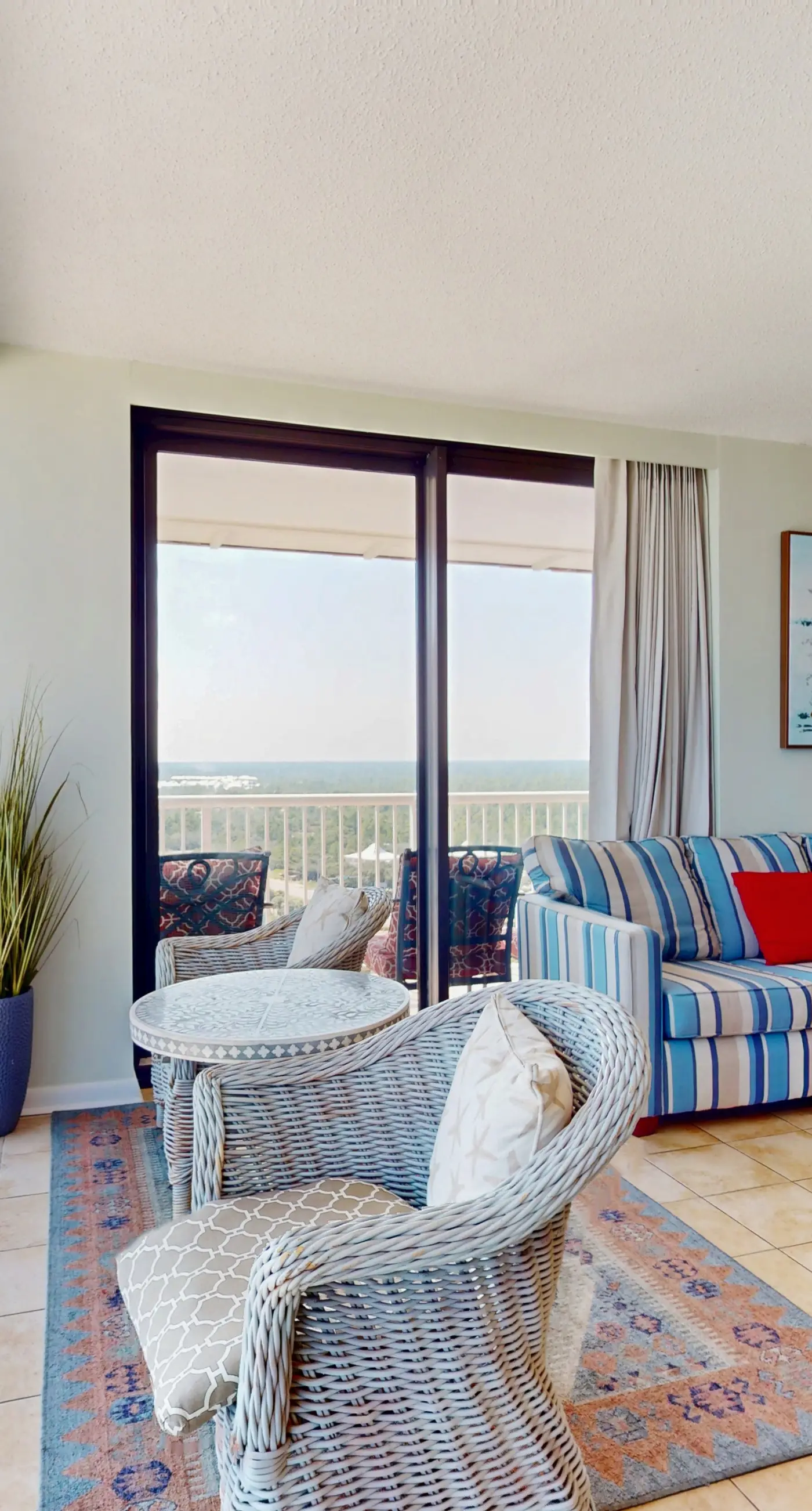 Gulf-front condo with deep corner balcony, beach view, pools & gym