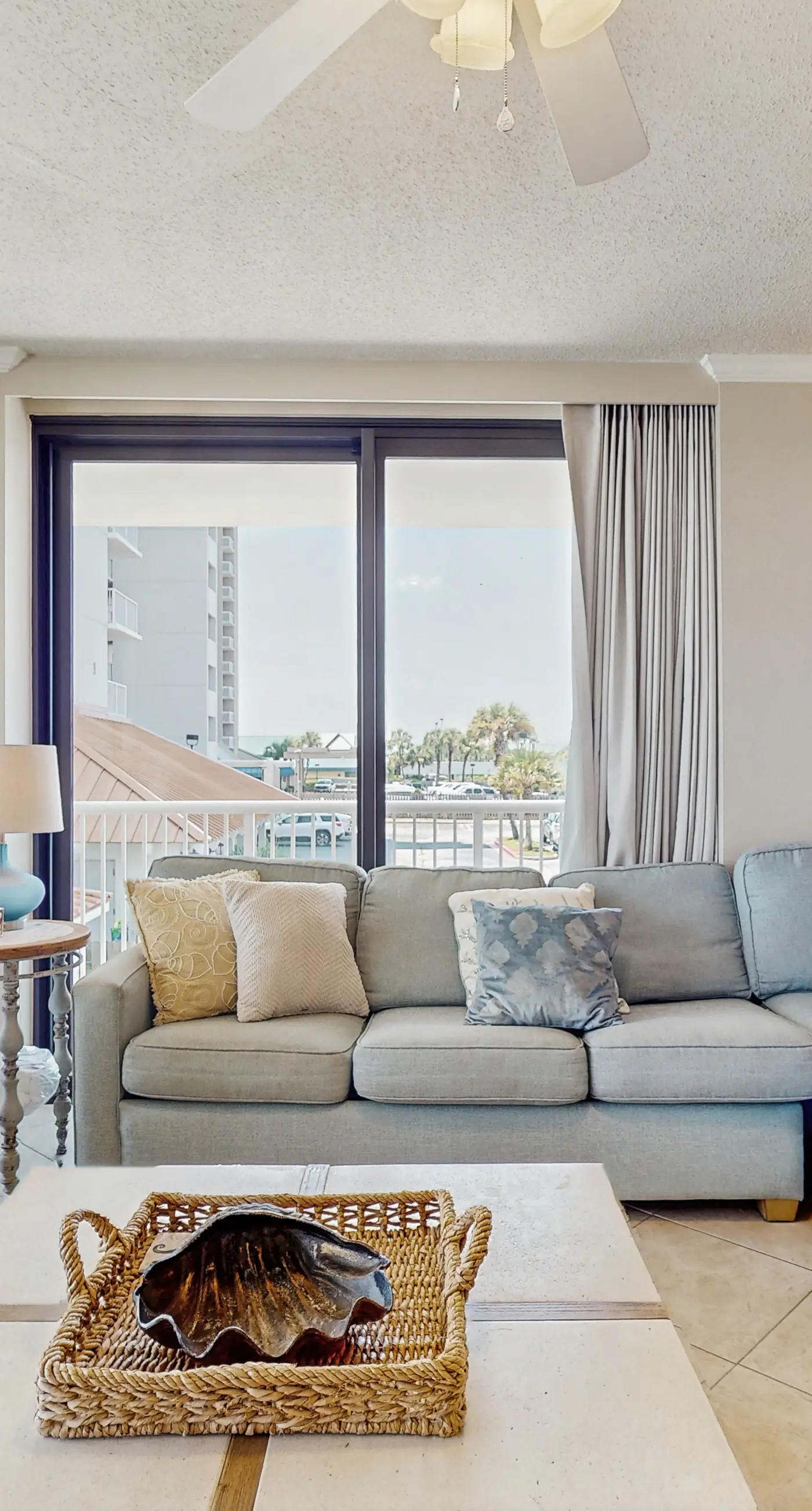 Gulf-front condo with furnished balcony, pools & hot tub