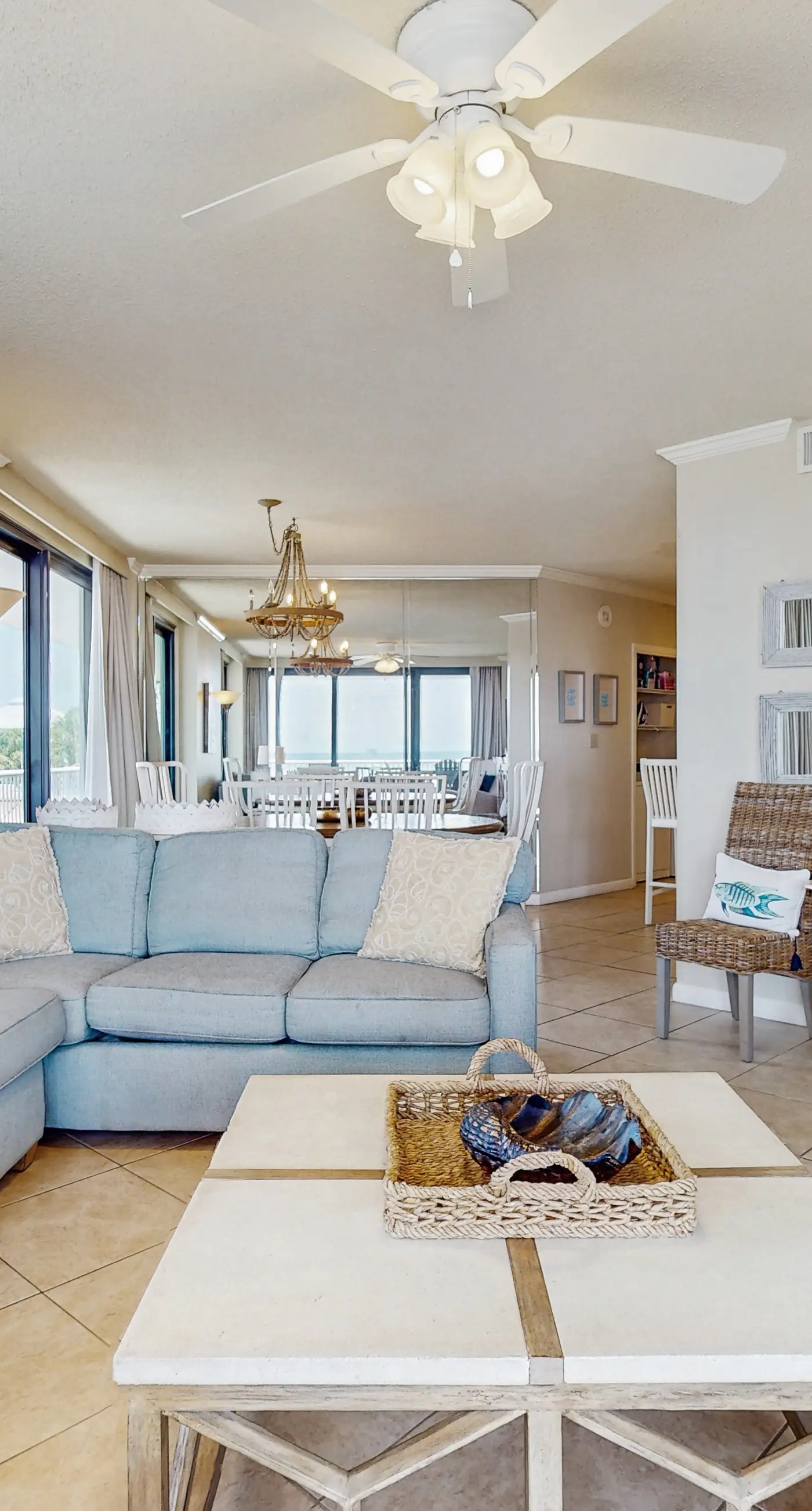 Gulf-front condo with furnished balcony, pools & hot tub