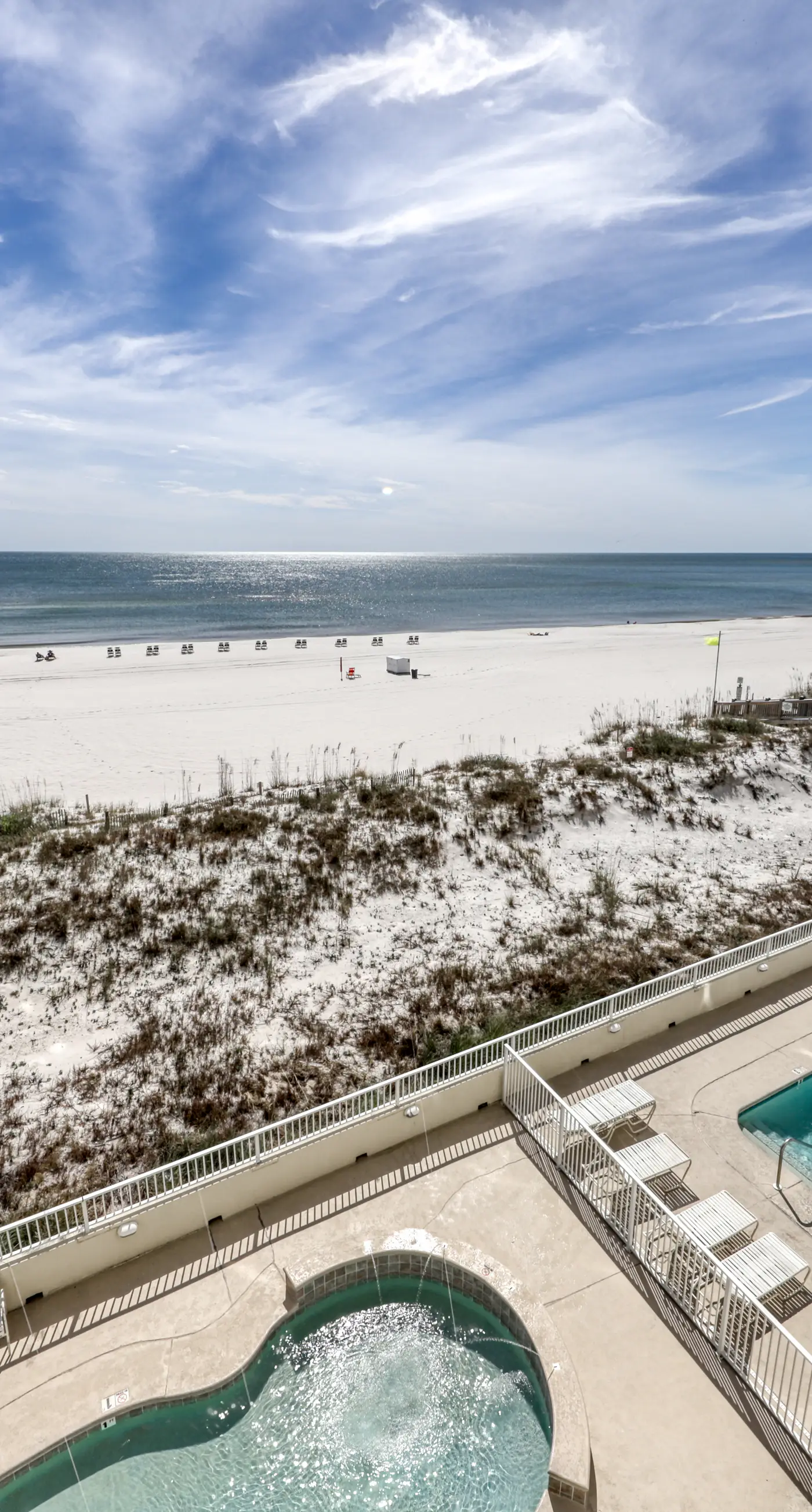 Updated, Gulf front condo with beautiful views, shared pool, sauna, and hot tub