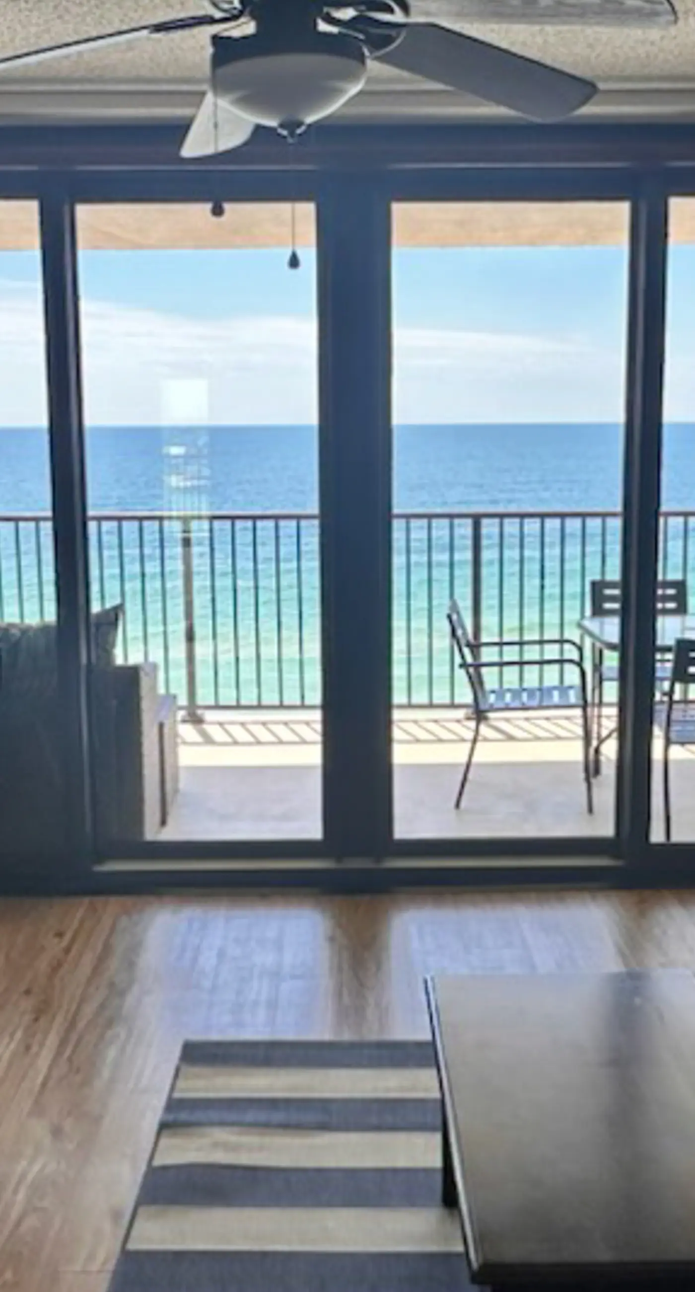 Beachfront condo with pool, private balcony, & washer and dryer!