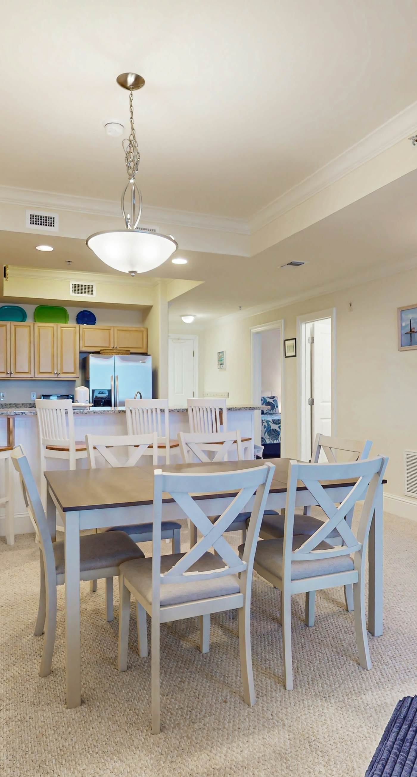 Beachfront condo with pool, private balcony, and washer and dryer