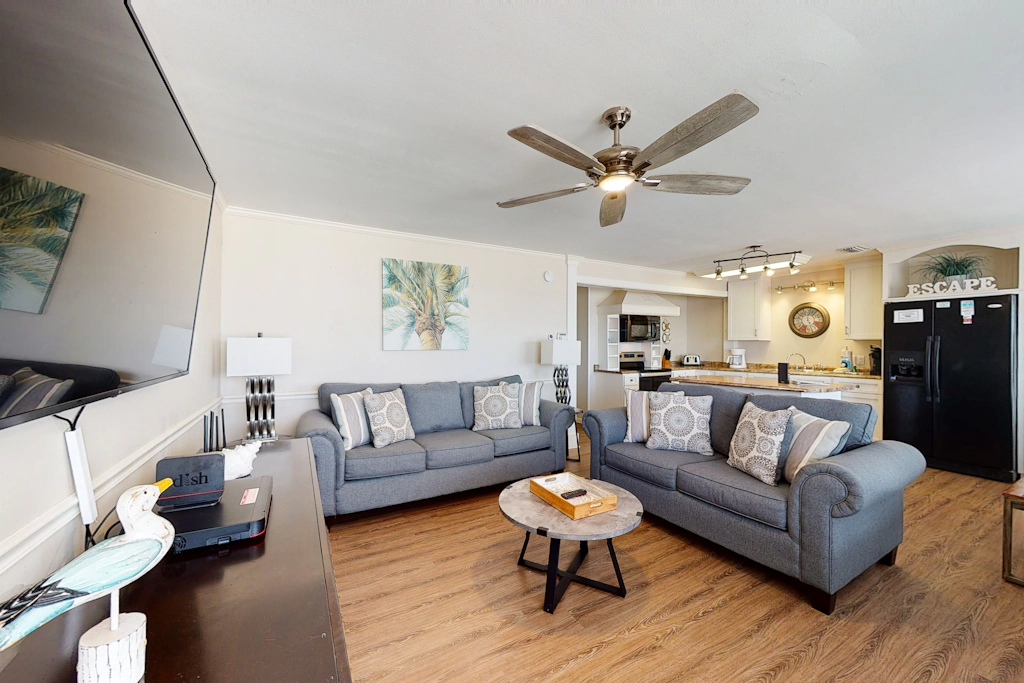 Dog-friendly home with sound-side deck, full kitchen, & fantastic views