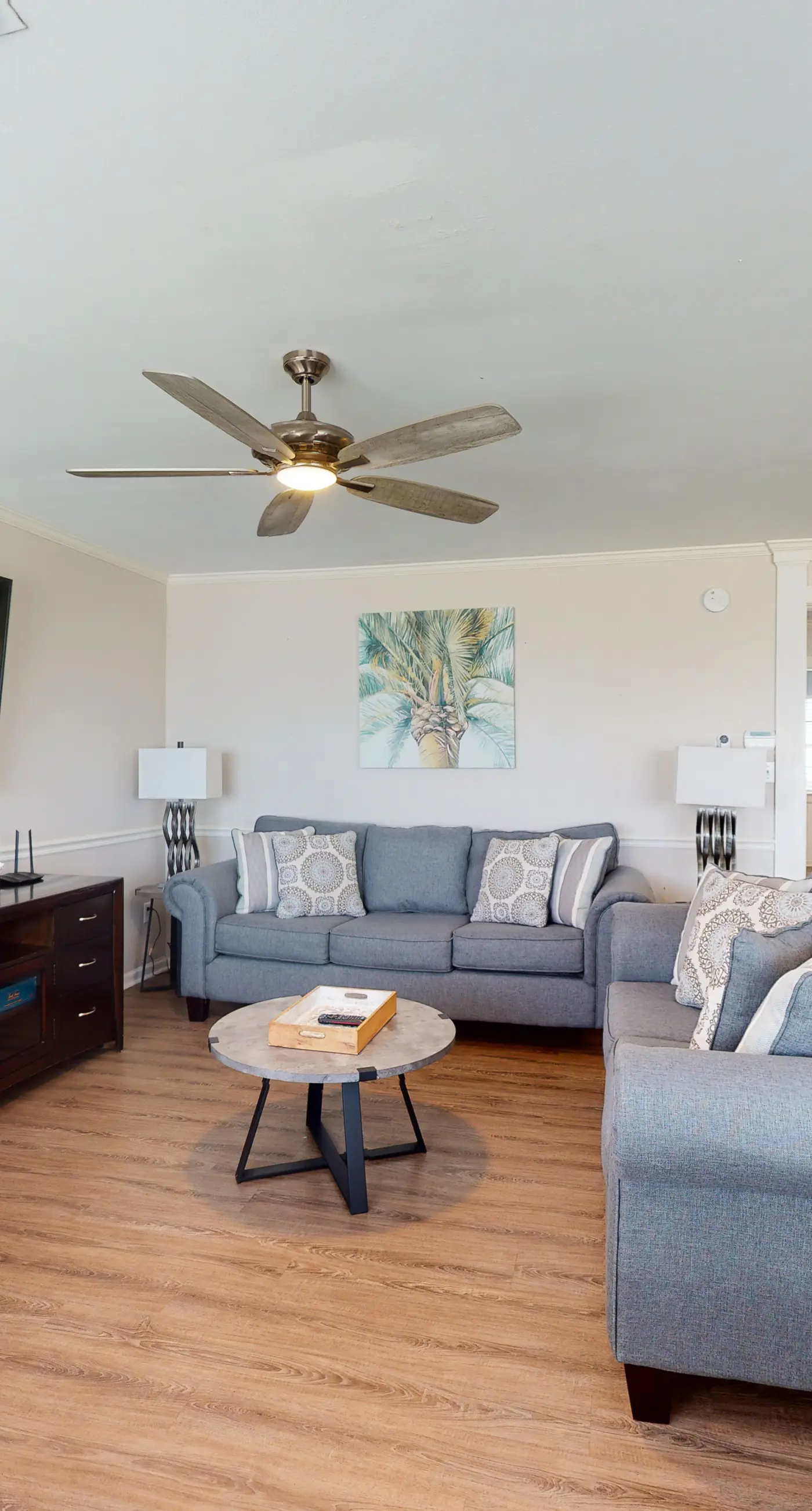 Dog-friendly home with sound-side deck, full kitchen, & fantastic views