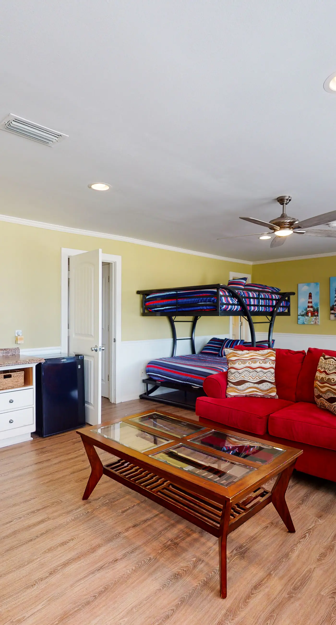 Dog-friendly home with sound-side deck, full kitchen, & fantastic views