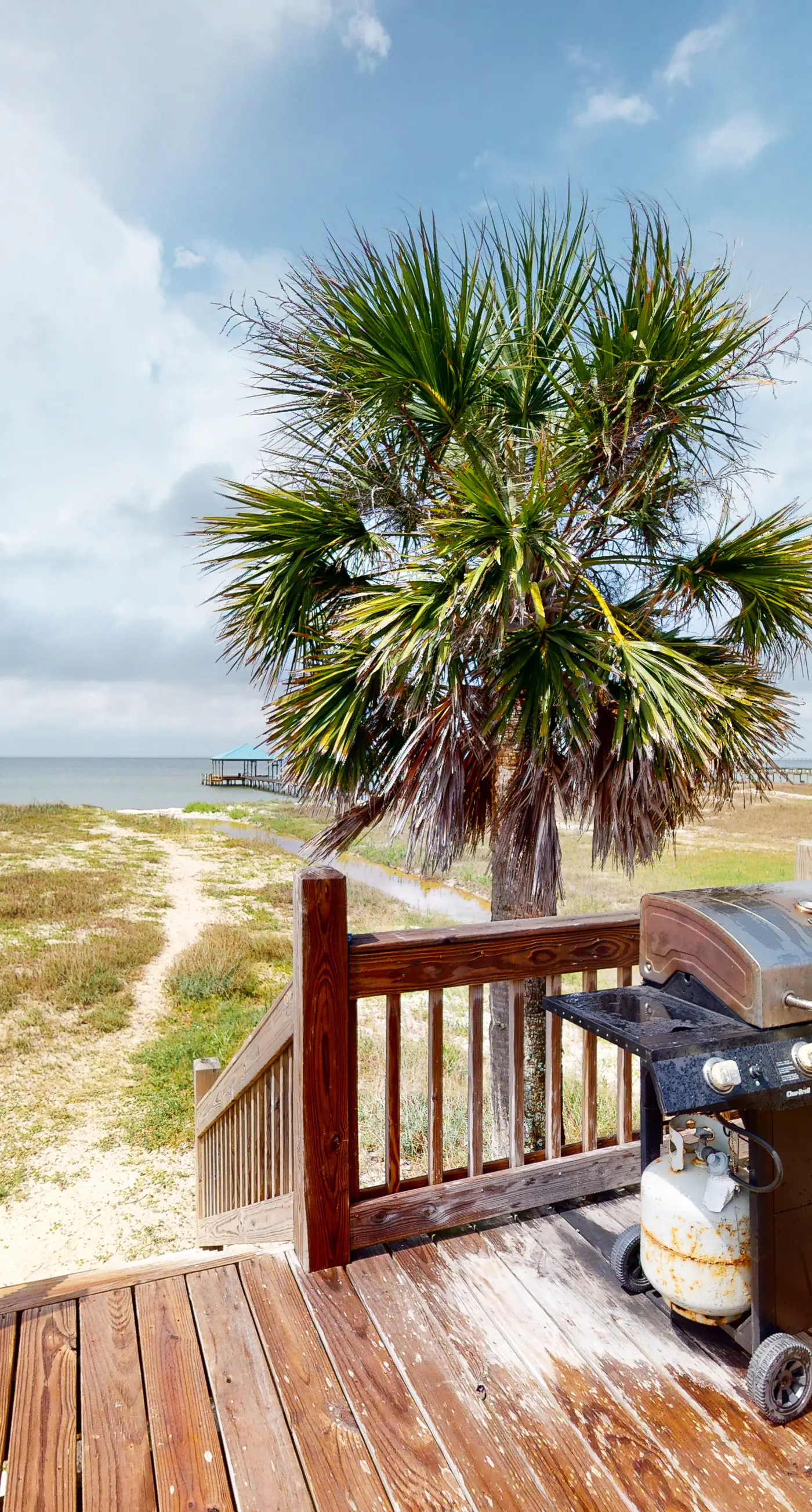 Dog-friendly home with sound-side deck, full kitchen, & fantastic views