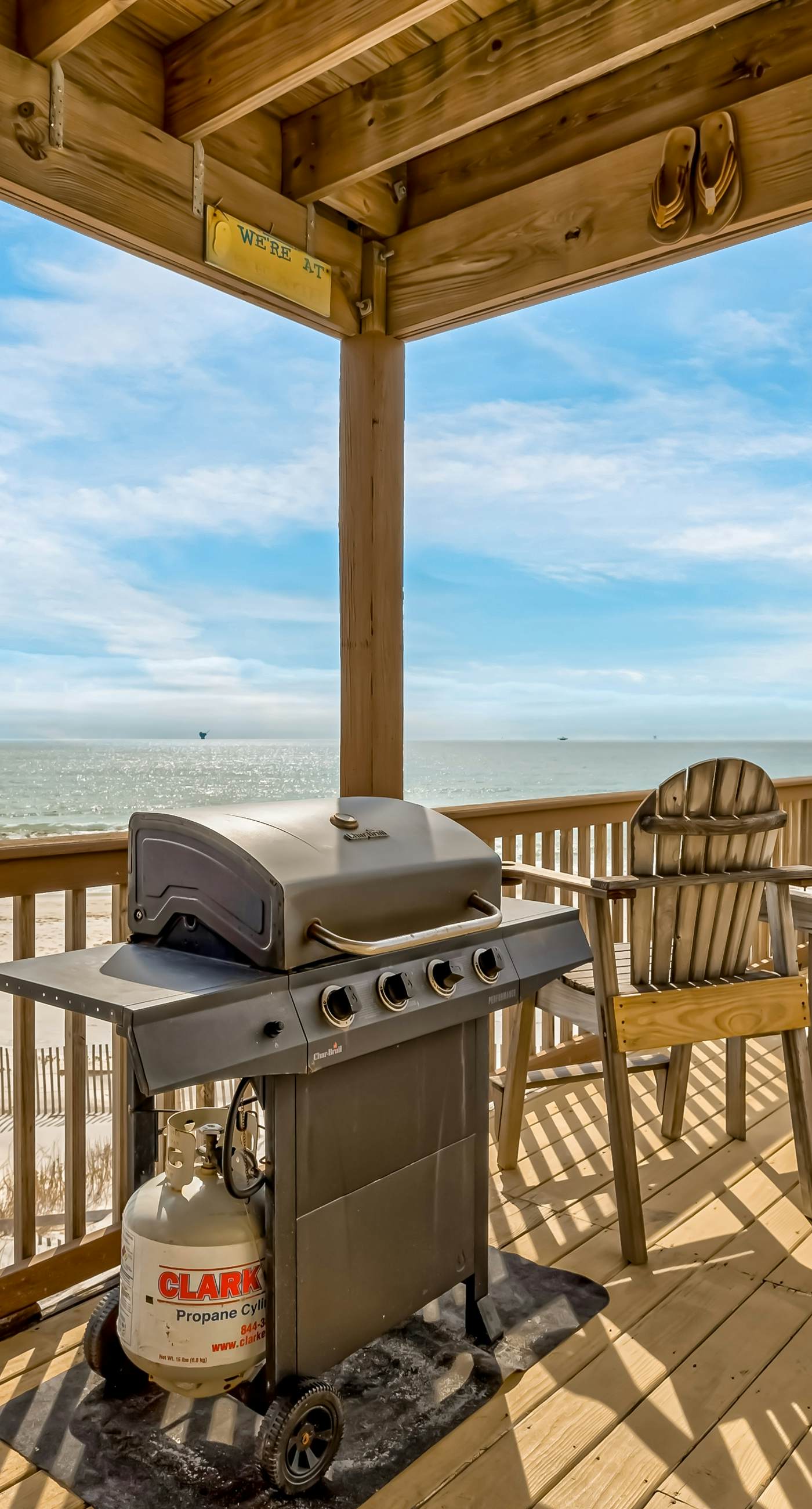 Spectacular Gulf-front home with covered porch & views - on the beach