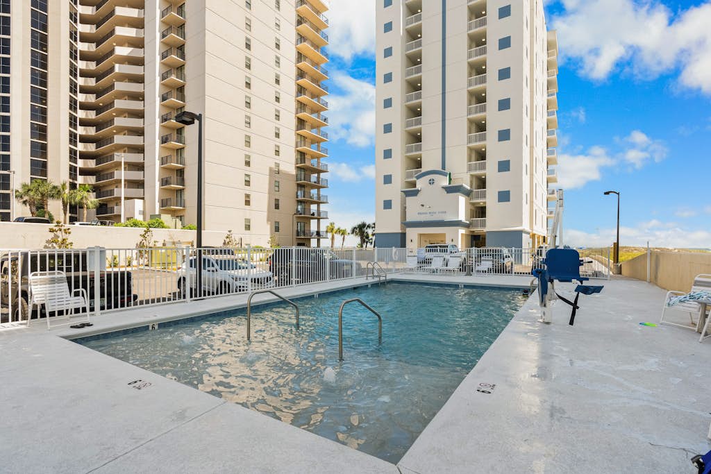 Gulf front condo with pool, beach access, and wrap around balcony