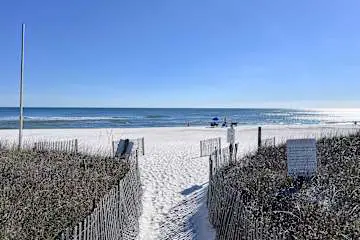 Gulf front condo with onsite snack bar, three shared pools, and internet
