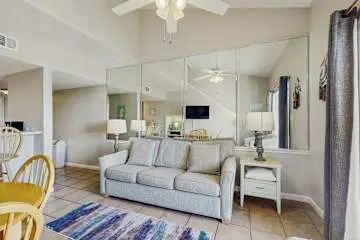 Gulf front condo with onsite snack bar, three shared pools, and internet