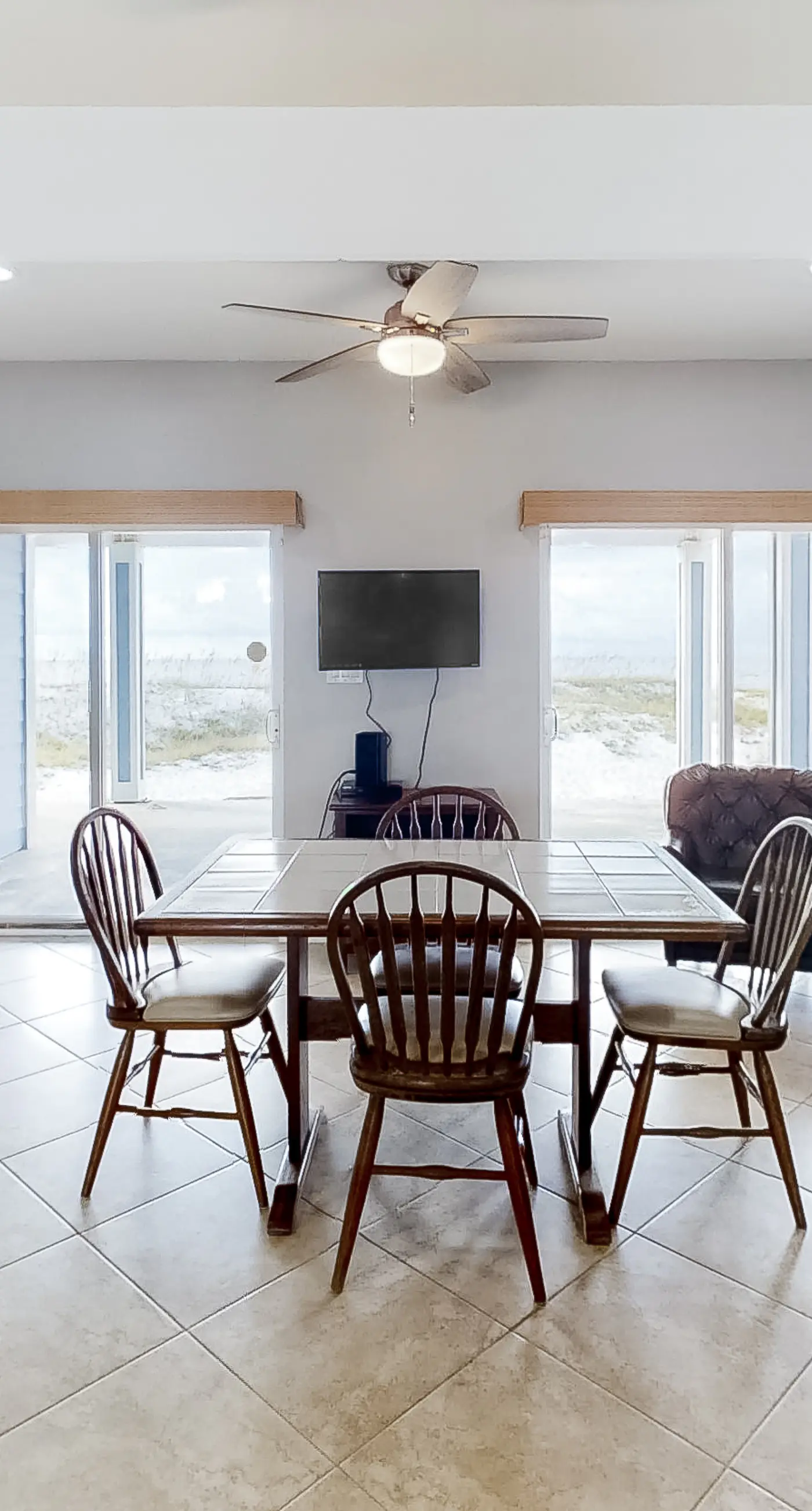 Spacious beachfront home with large balconies & pool access