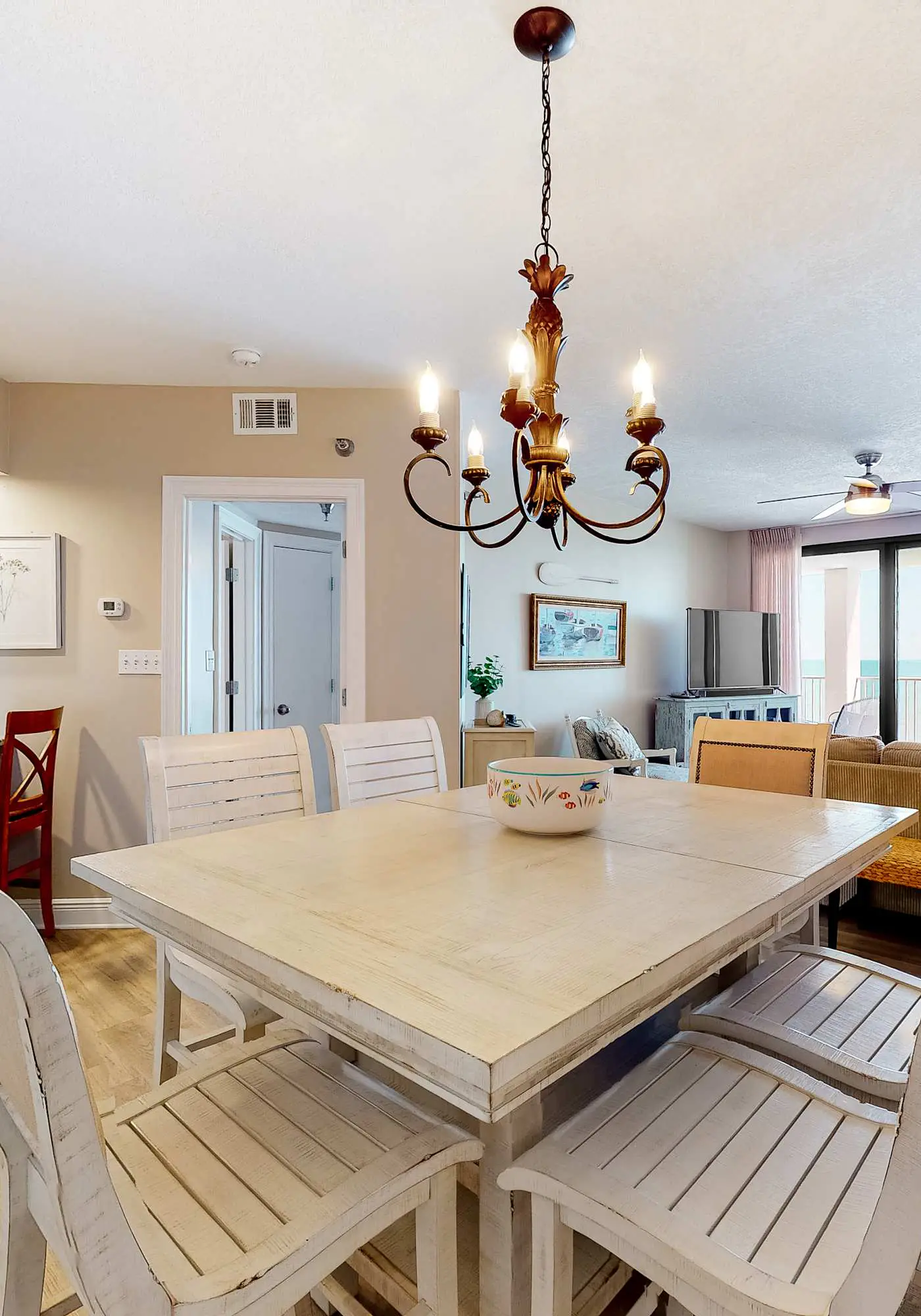 Gulf-front condo with shaded deck, AC, pools, hot tub, tennis & Gym