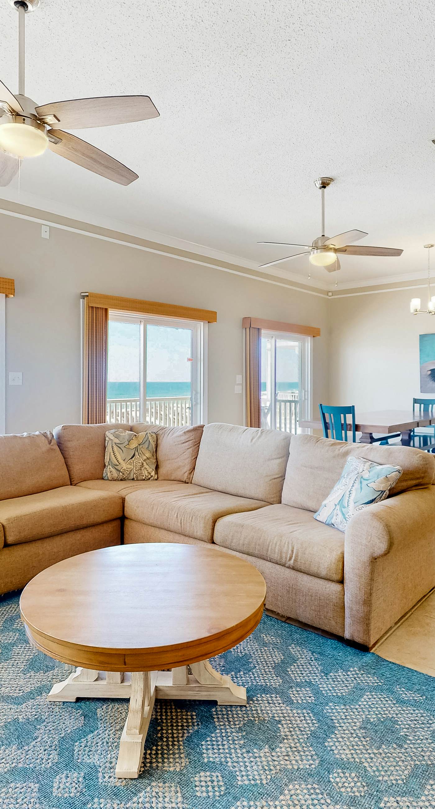 Large beachfront home with pool, deck & AC - wedding-friendly