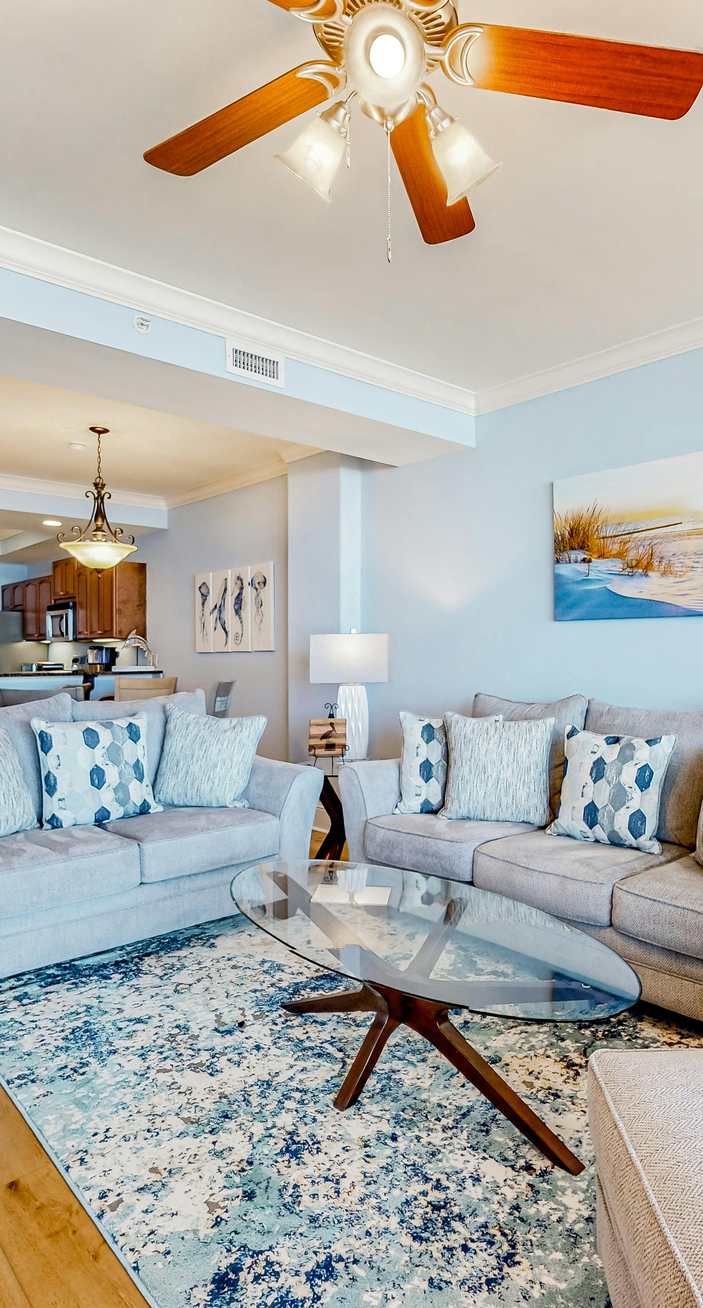 Gulf-front condo with a beach view, pools, hot tub, tennis, & fitness room