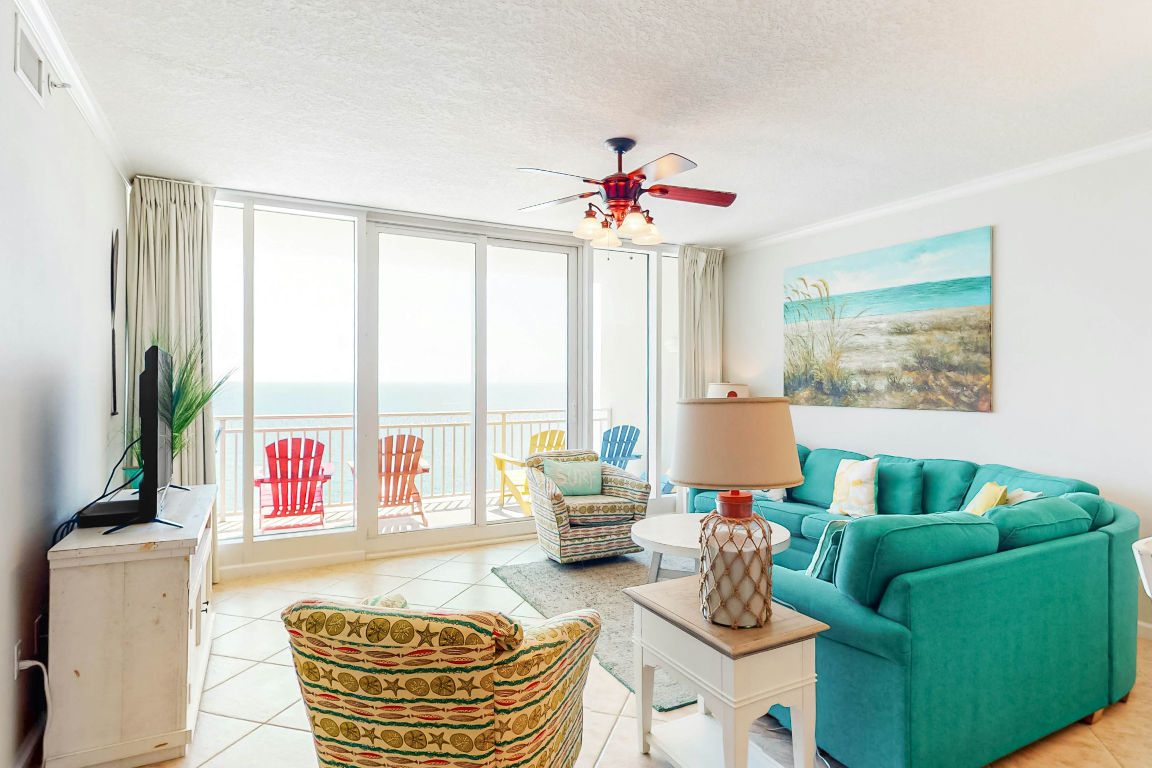 Charming Ocean View Condo with Private Balcony, AC, Shared Outdoor Pool, Free WiFi