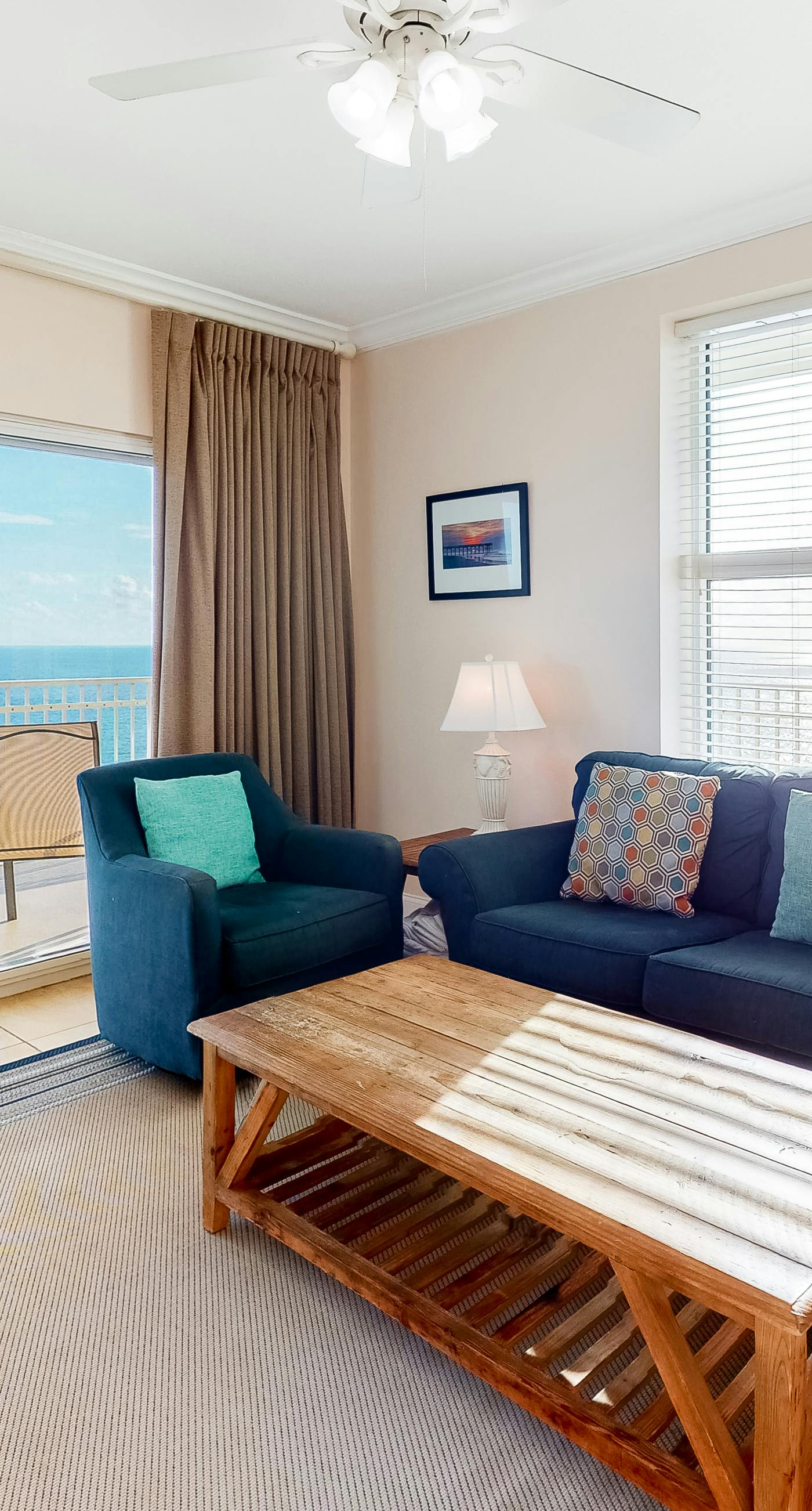 Beachfront condo with pool, hot tub, and sauna access - private balcony