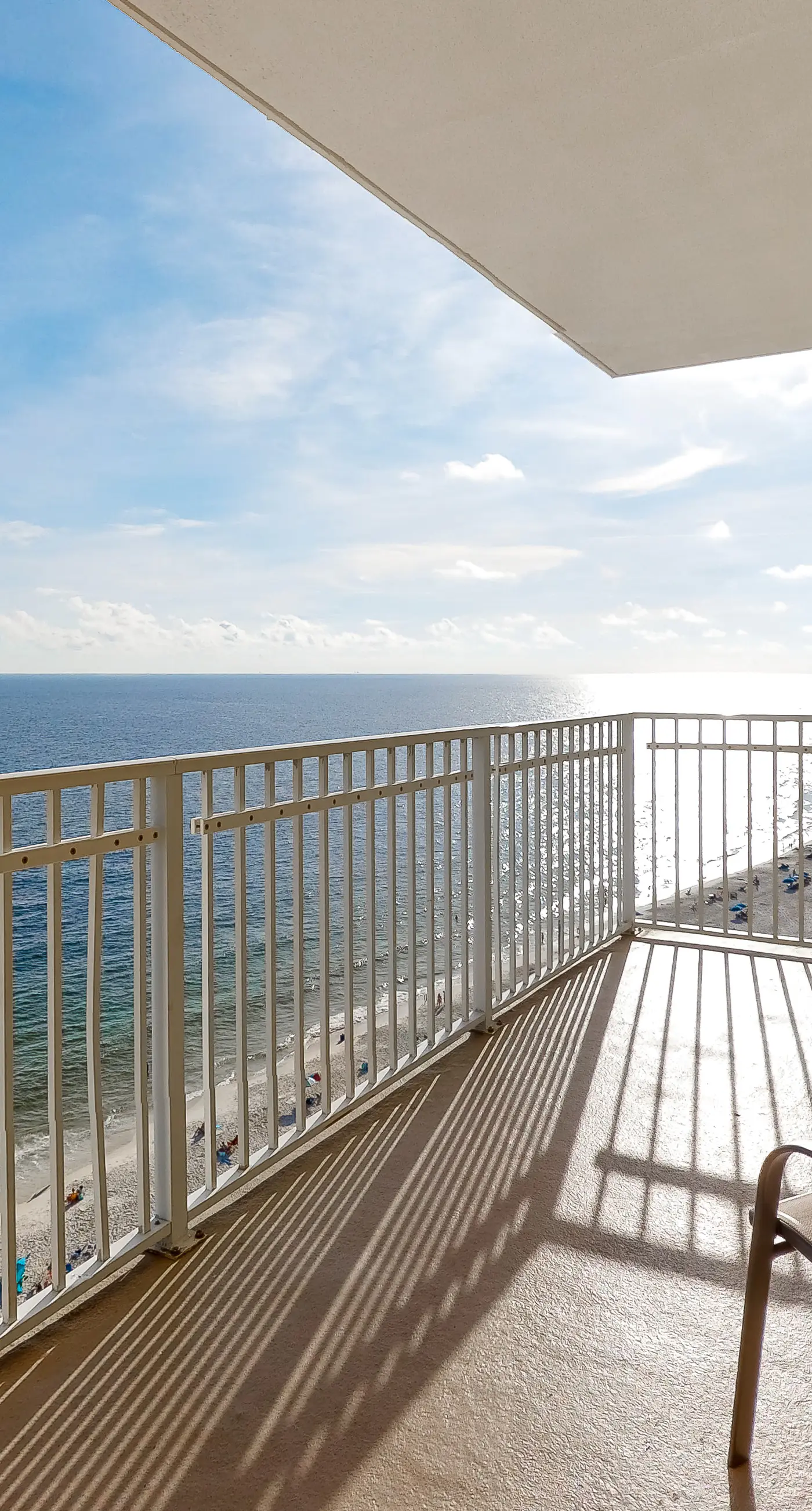 Beachfront condo with pool, hot tub, and sauna access - private balcony