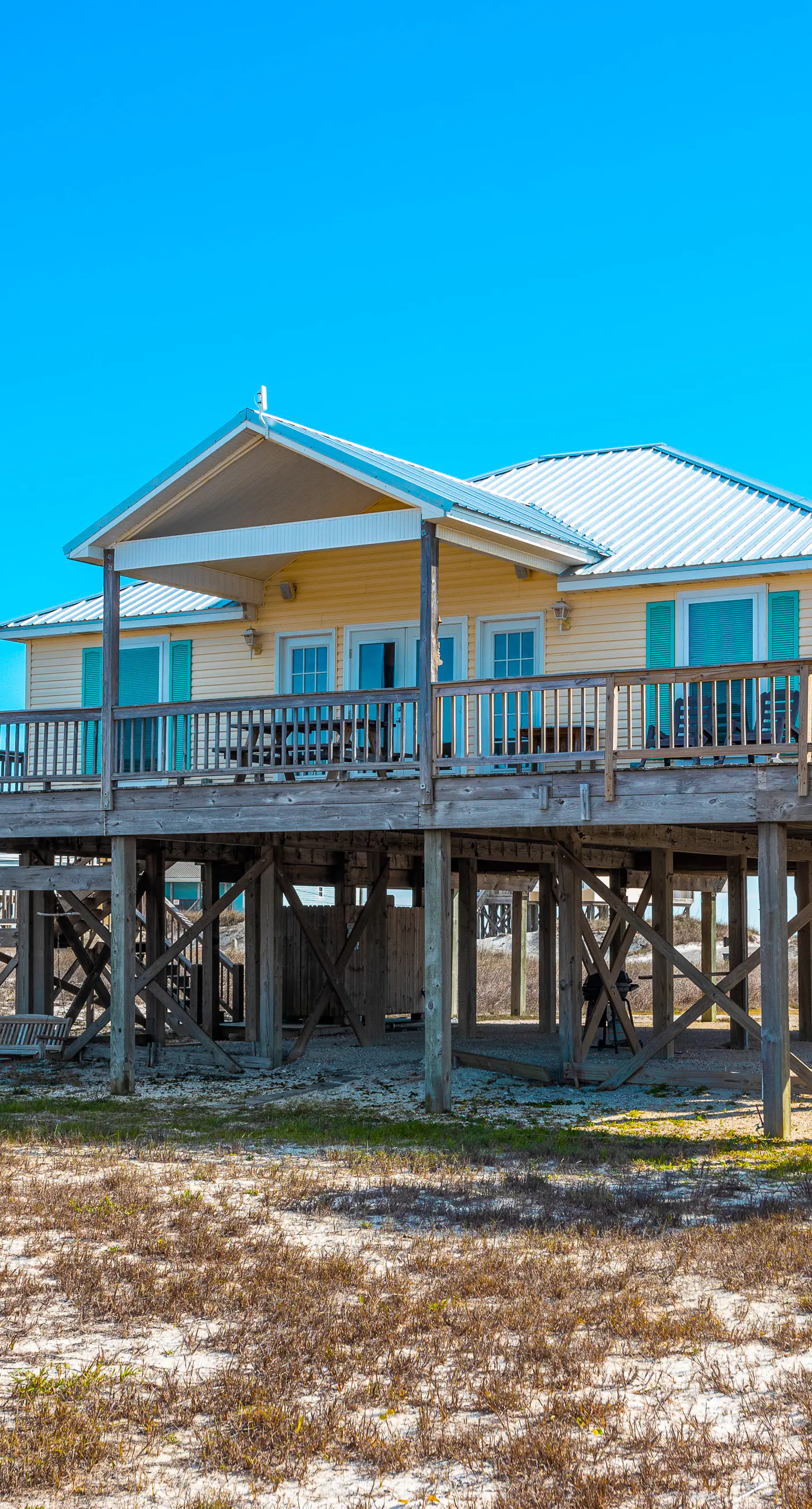Dog-friendly, water view beach house with a full kitchen, furnished deck, private