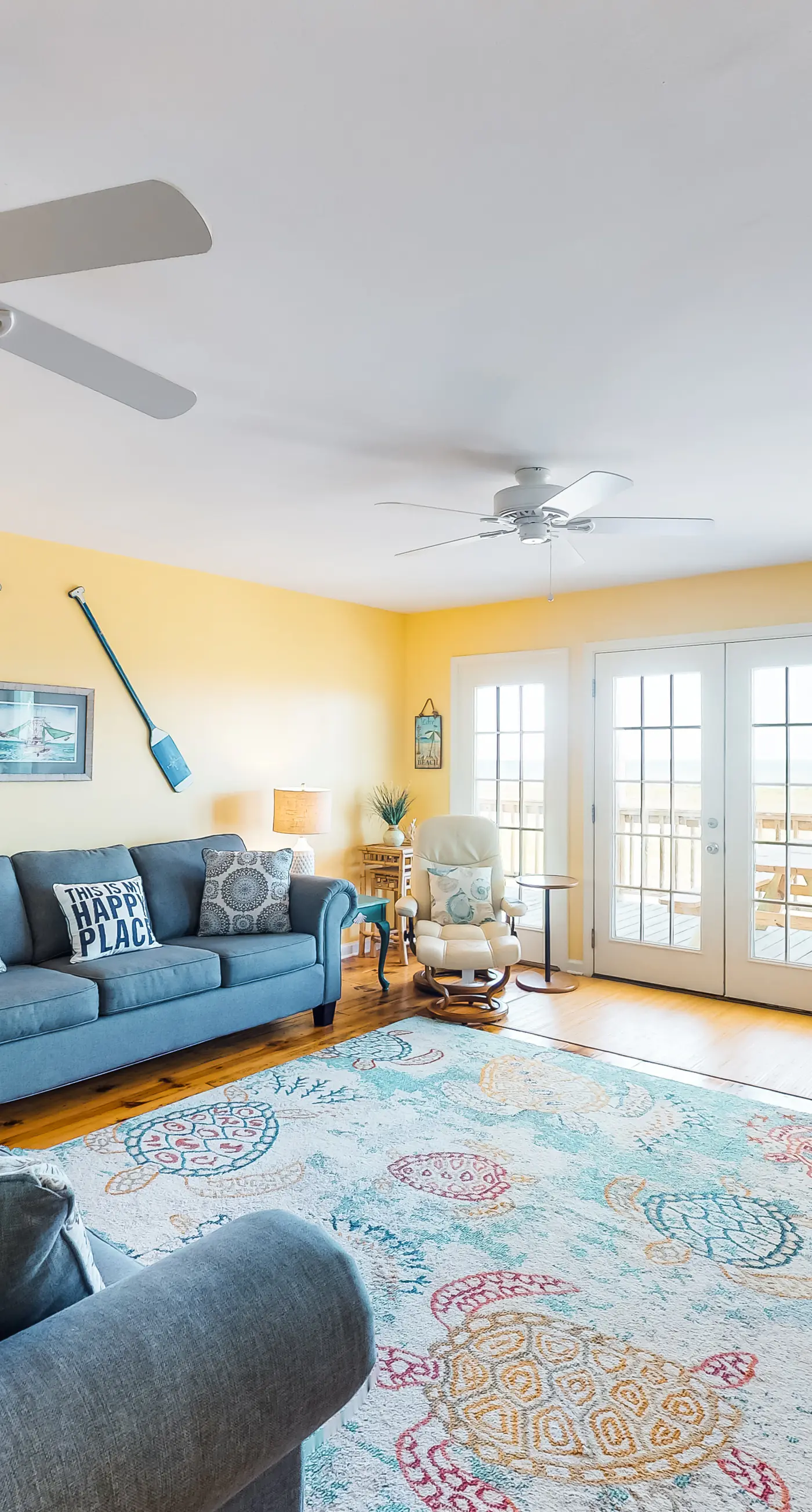 Dog-friendly, water view beach house with a full kitchen, furnished deck, private