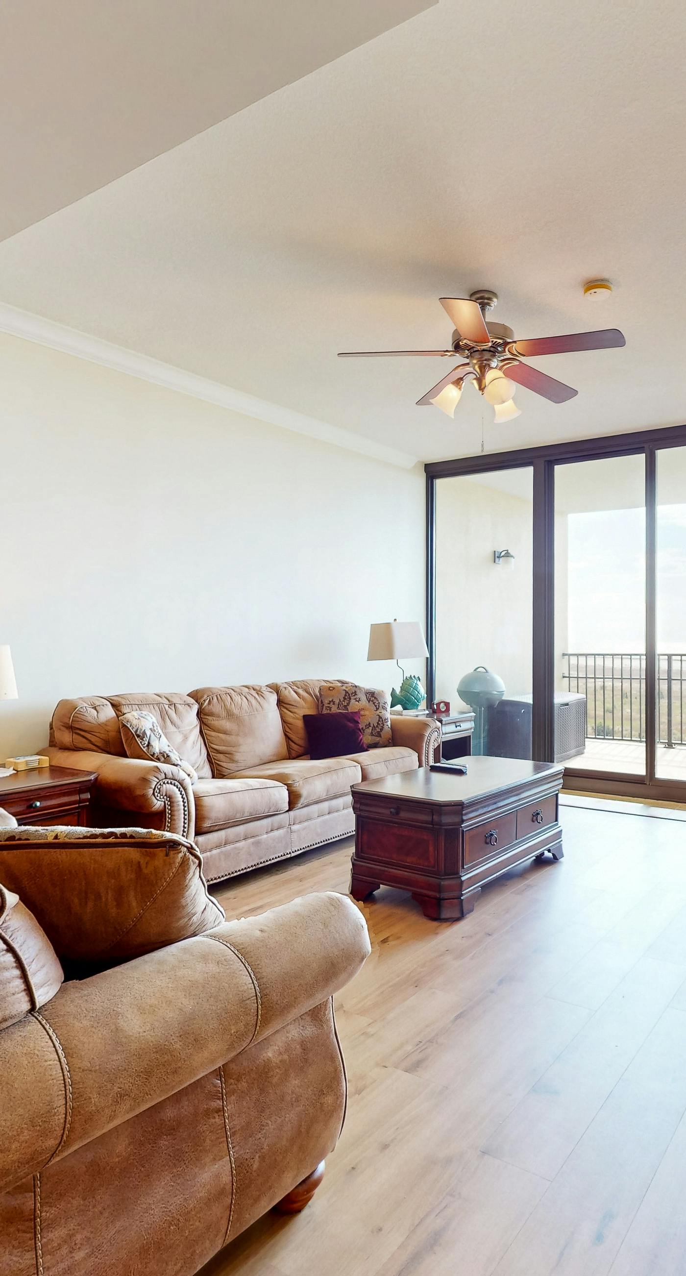 Sunlit beach condo with pool, hot tub, & amazing view - steps to the sand