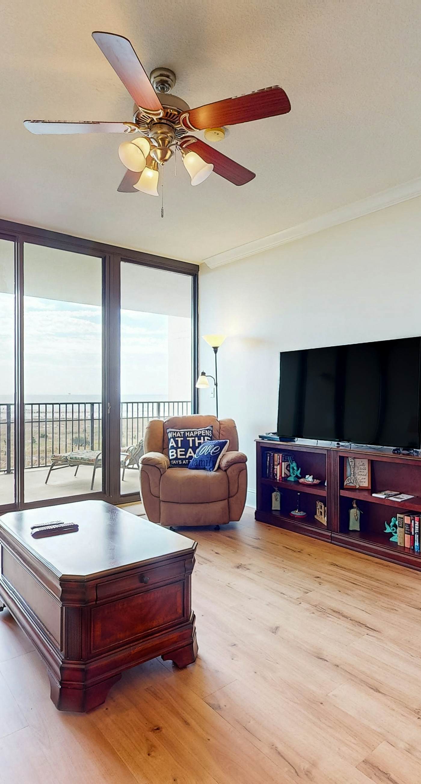 Sunlit beach condo with pool, hot tub, & amazing view - steps to the sand