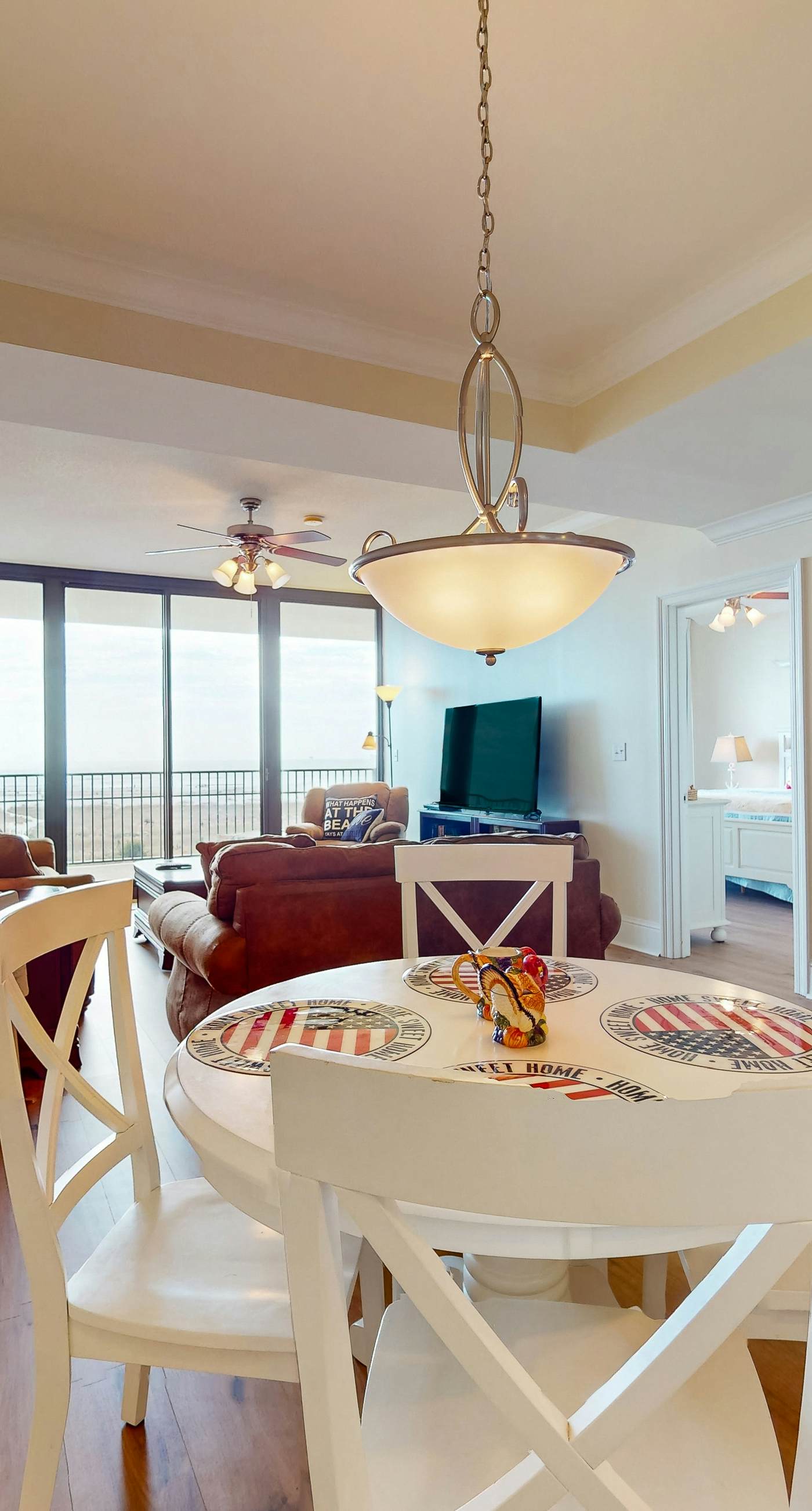 Sunlit beach condo with pool, hot tub, & amazing view - steps to the sand