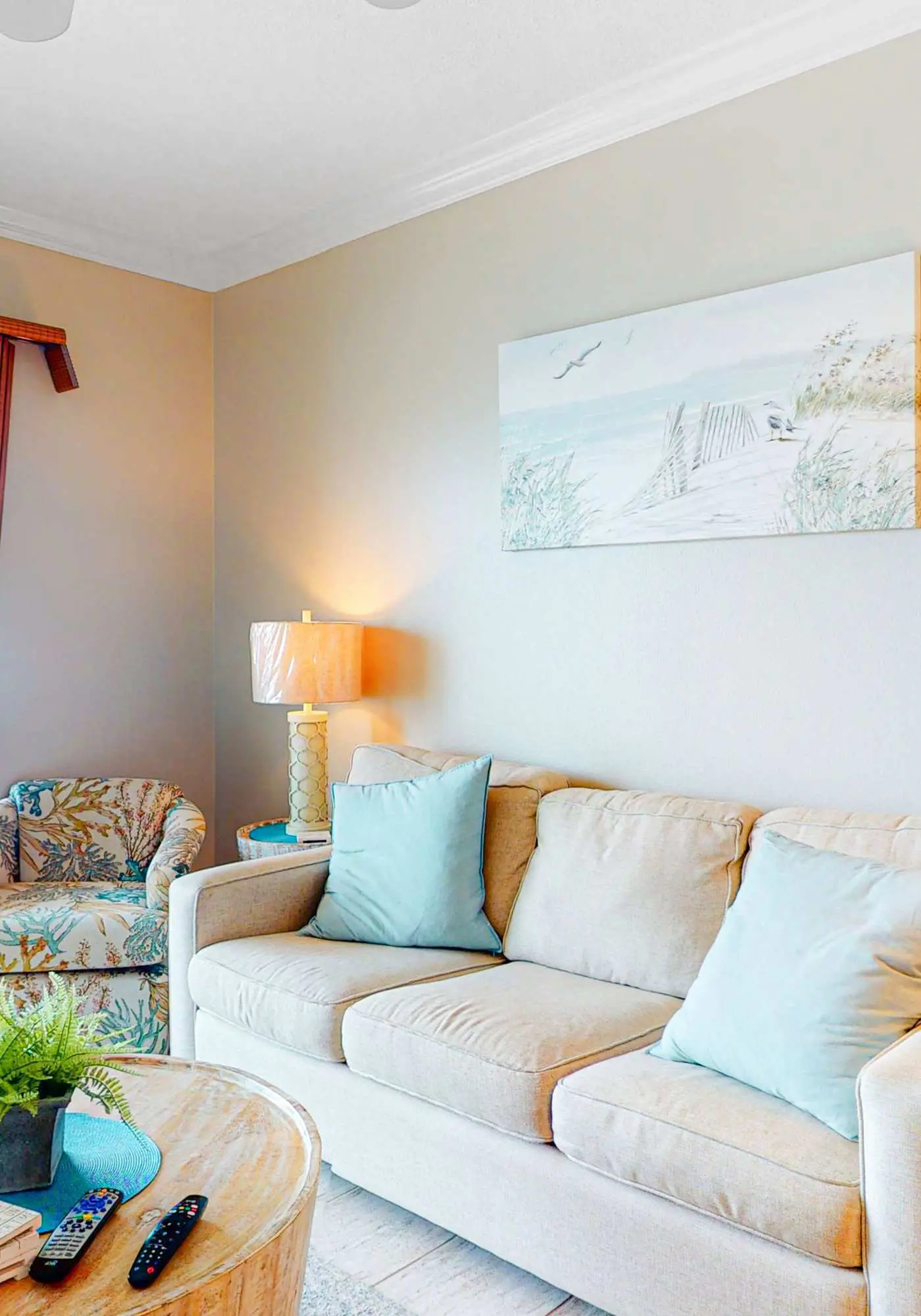 Waterfront beach home with deck, balcony, central AC, & washer dryer