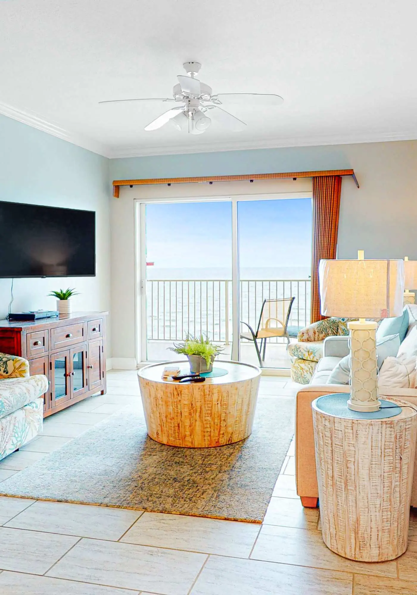 Waterfront beach home with deck, balcony, central AC, & washer dryer