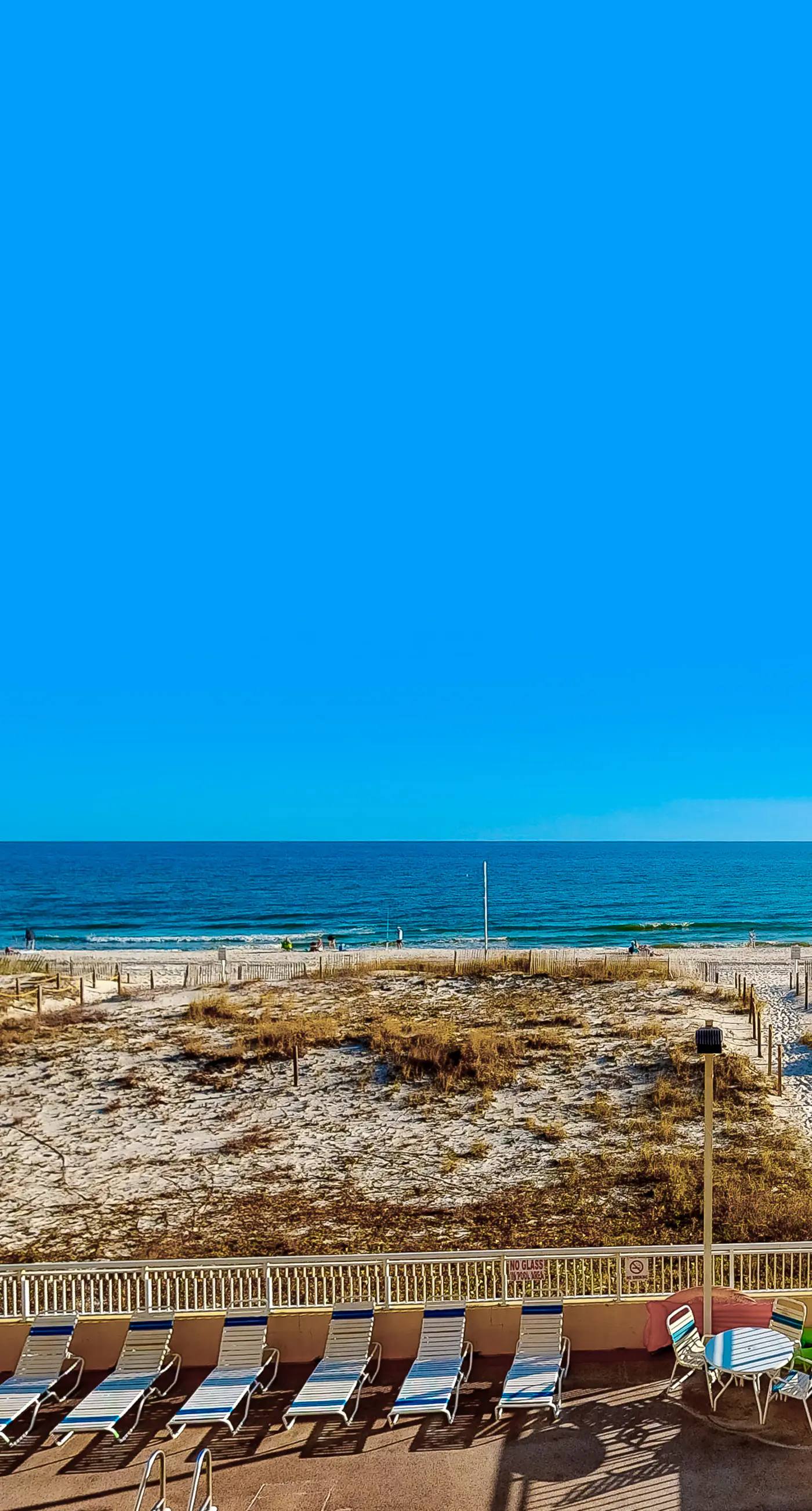 12th-floor beachfront condo with private balcony, AC, hot tub, pool, sauna