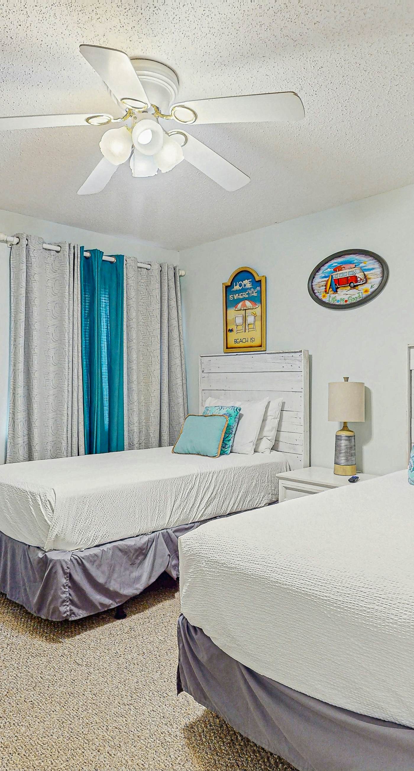 Beachfront condo with enclosed balcony, pool, views, central AC, & grill