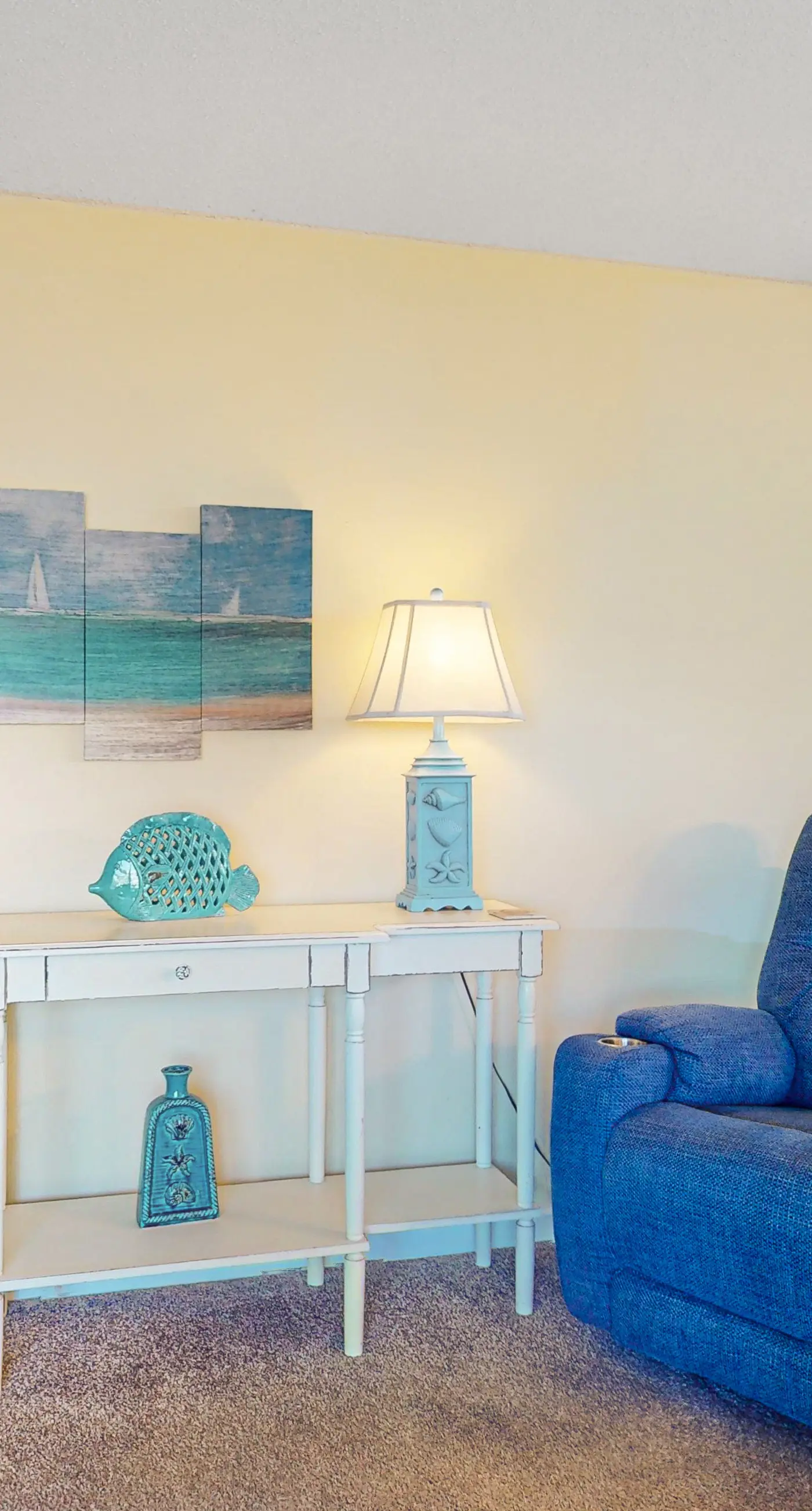 Convenient condo with balcony, beach views, pool, & central AC