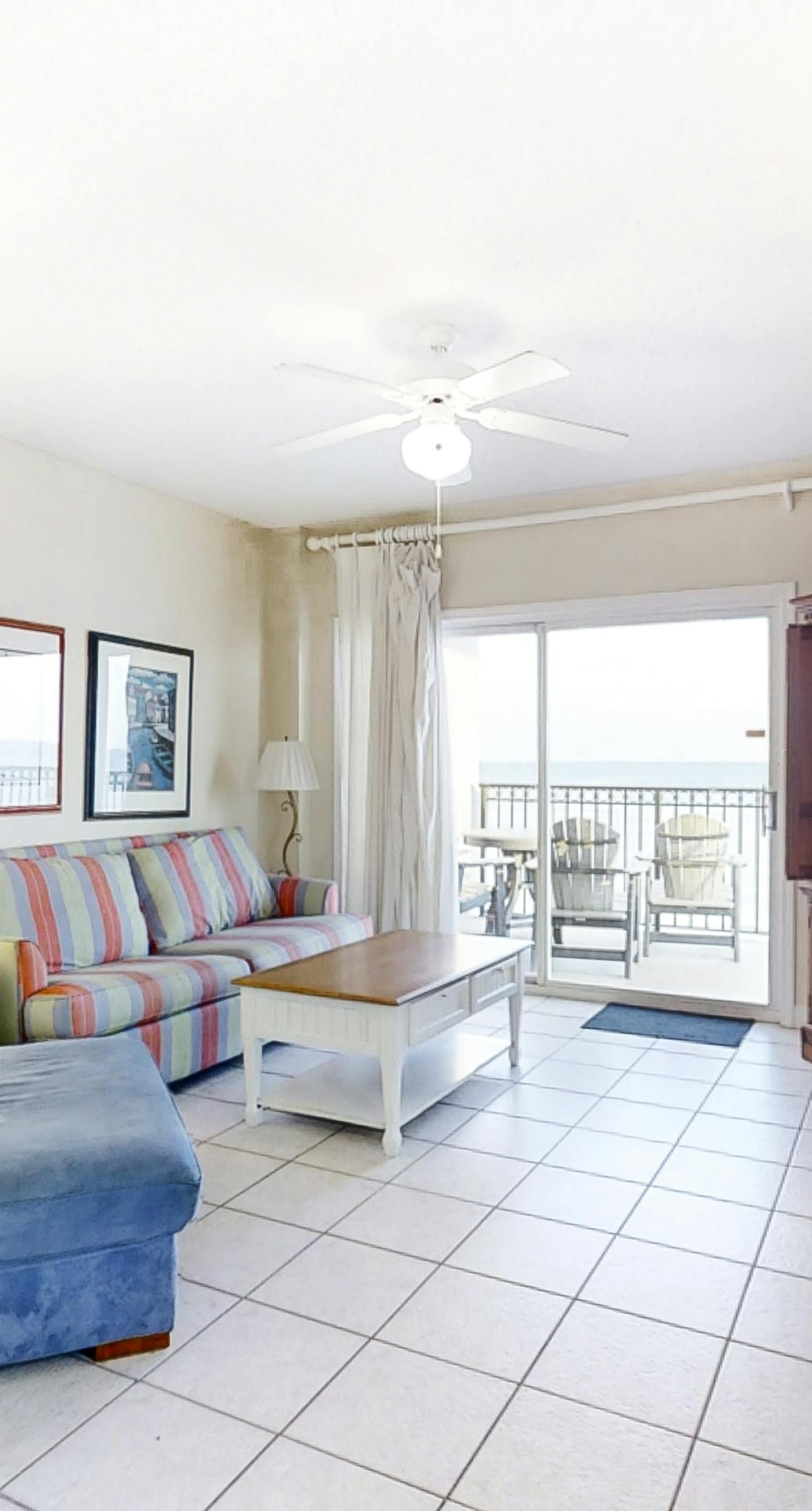 Gulf-Front Condo with Balcony, Beach Views, WiFi, AC & Shared Gulf-Facing Pool