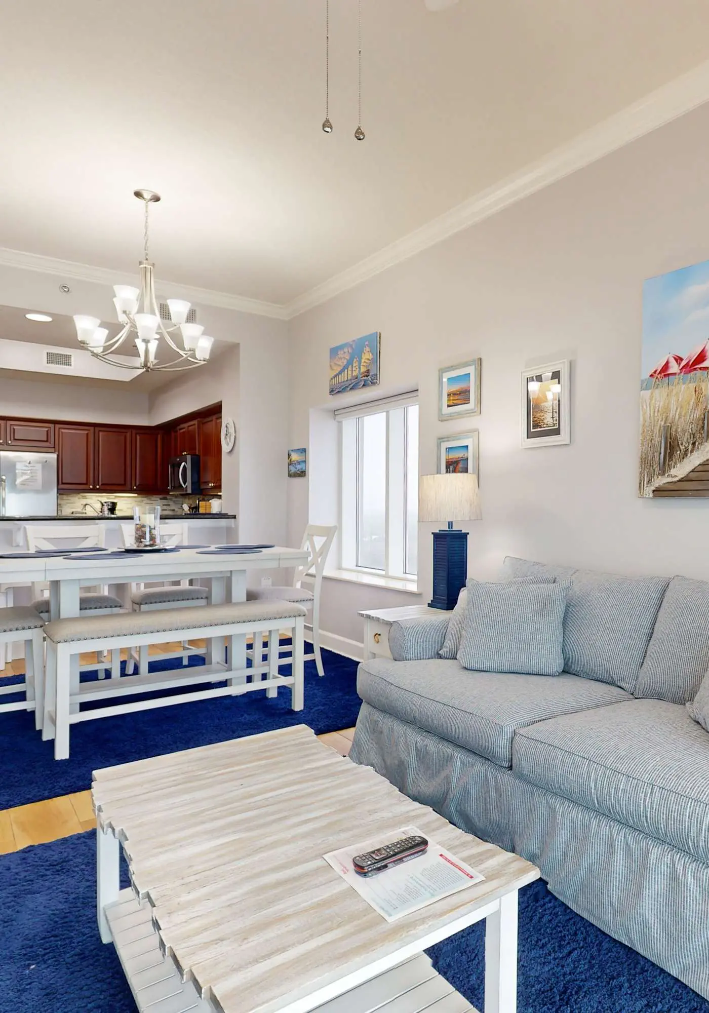 Waterfront home with a private deck, gas grill, WiFi, & central AC