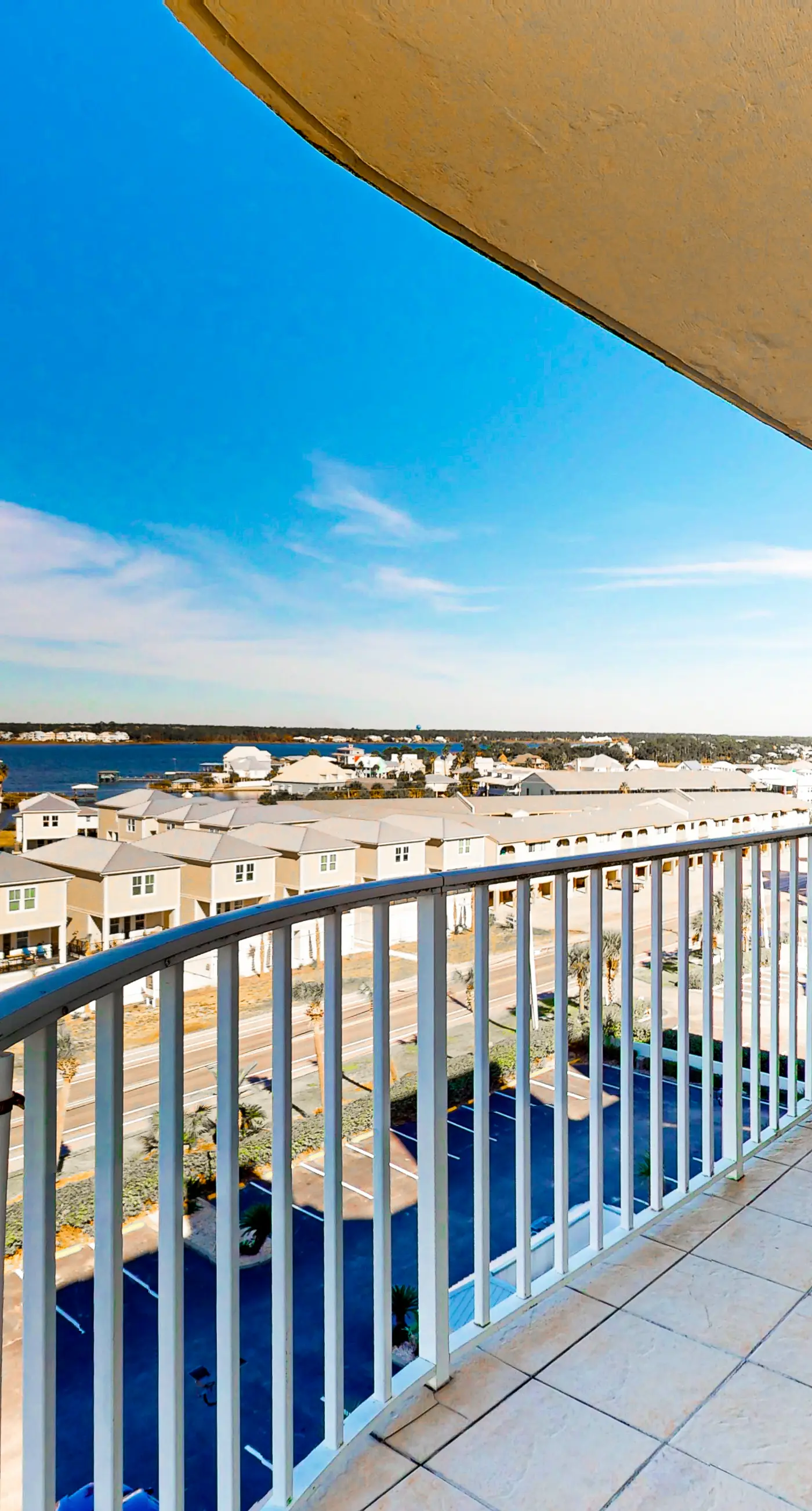 Gulf-front condo with beach views, balcony, central AC & pool
