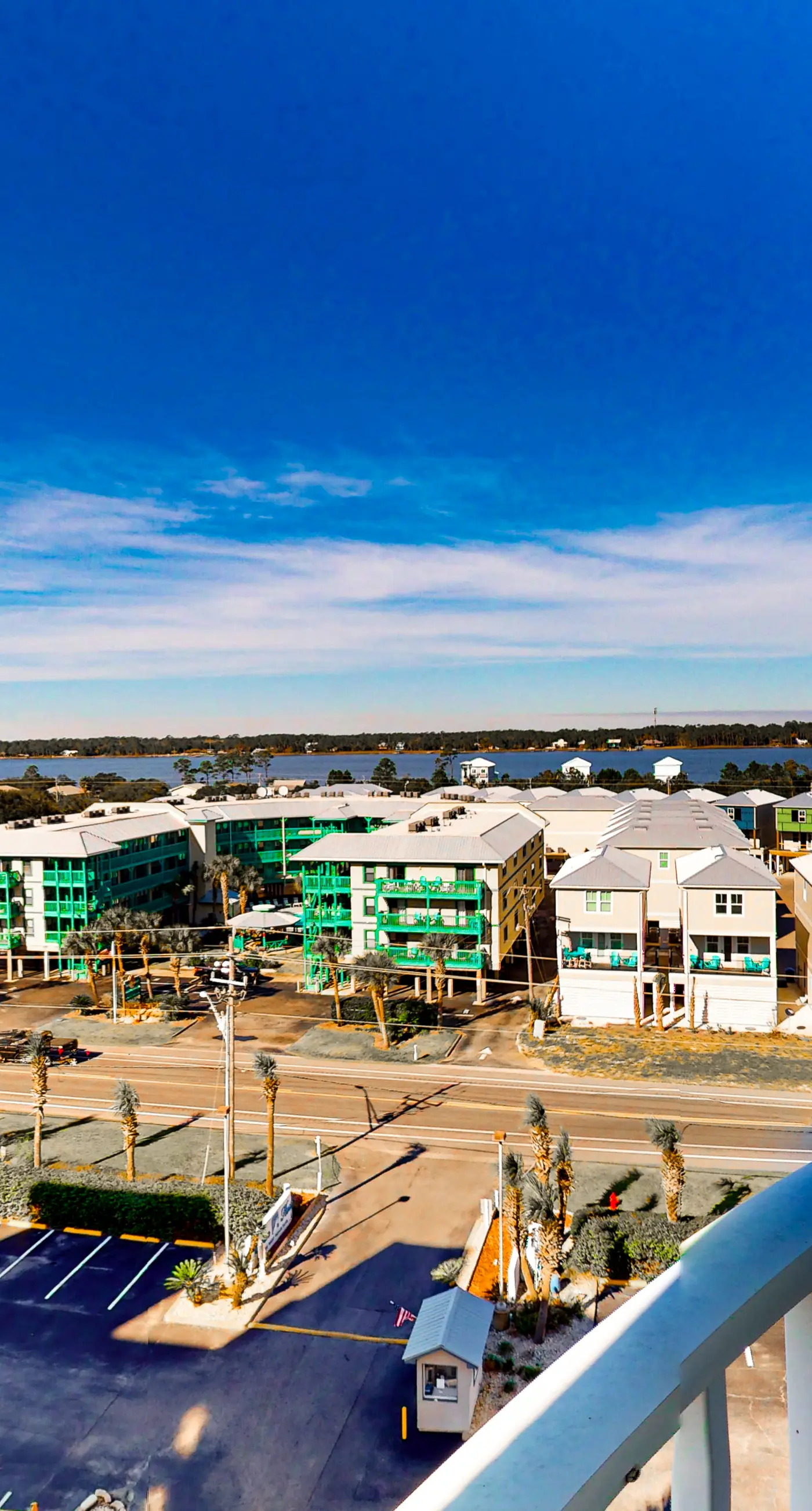 Gulf-front condo with beach views, balcony, central AC & pool