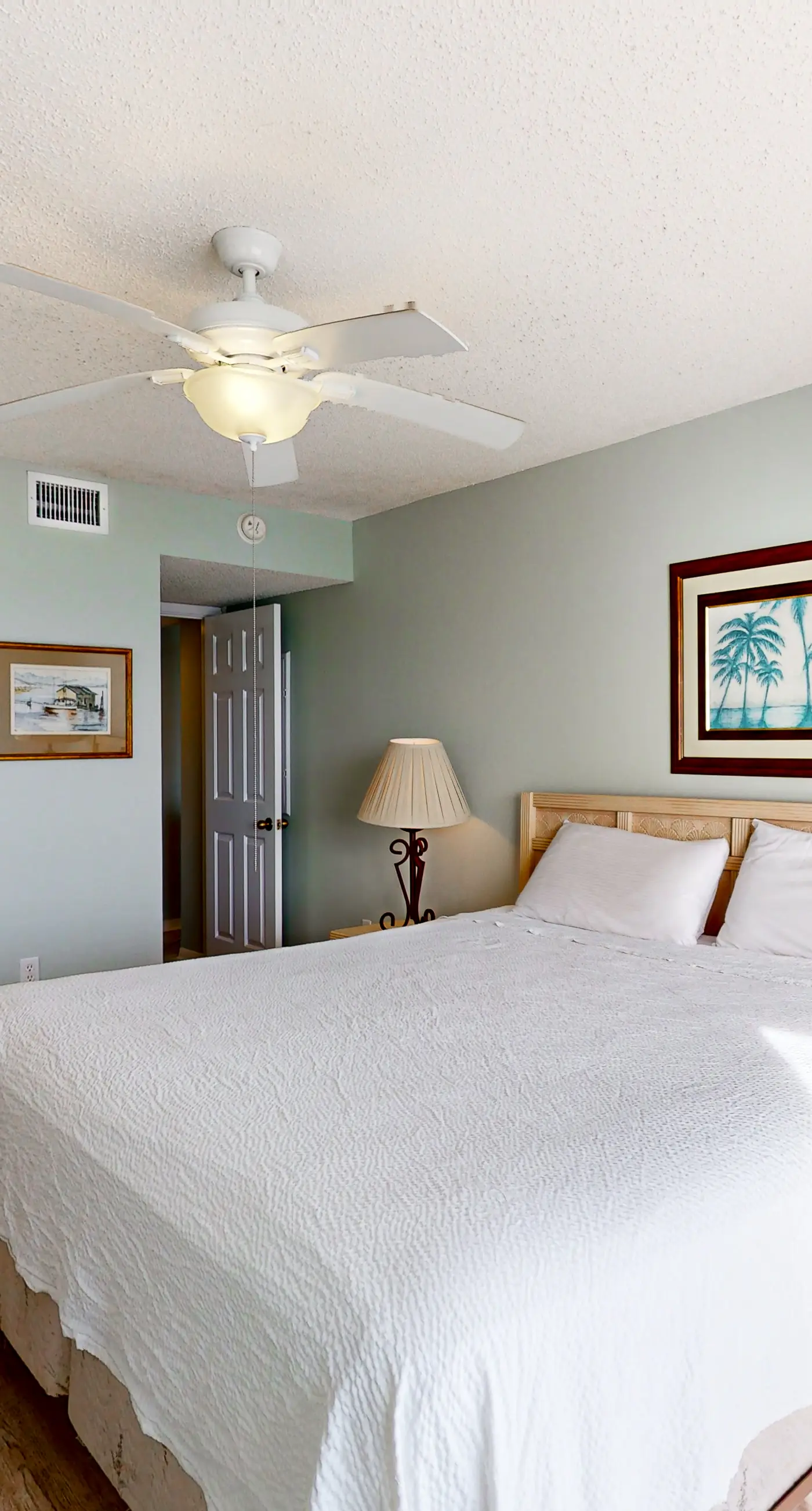 Gulf-front condo with beach views, balcony, central AC & pool