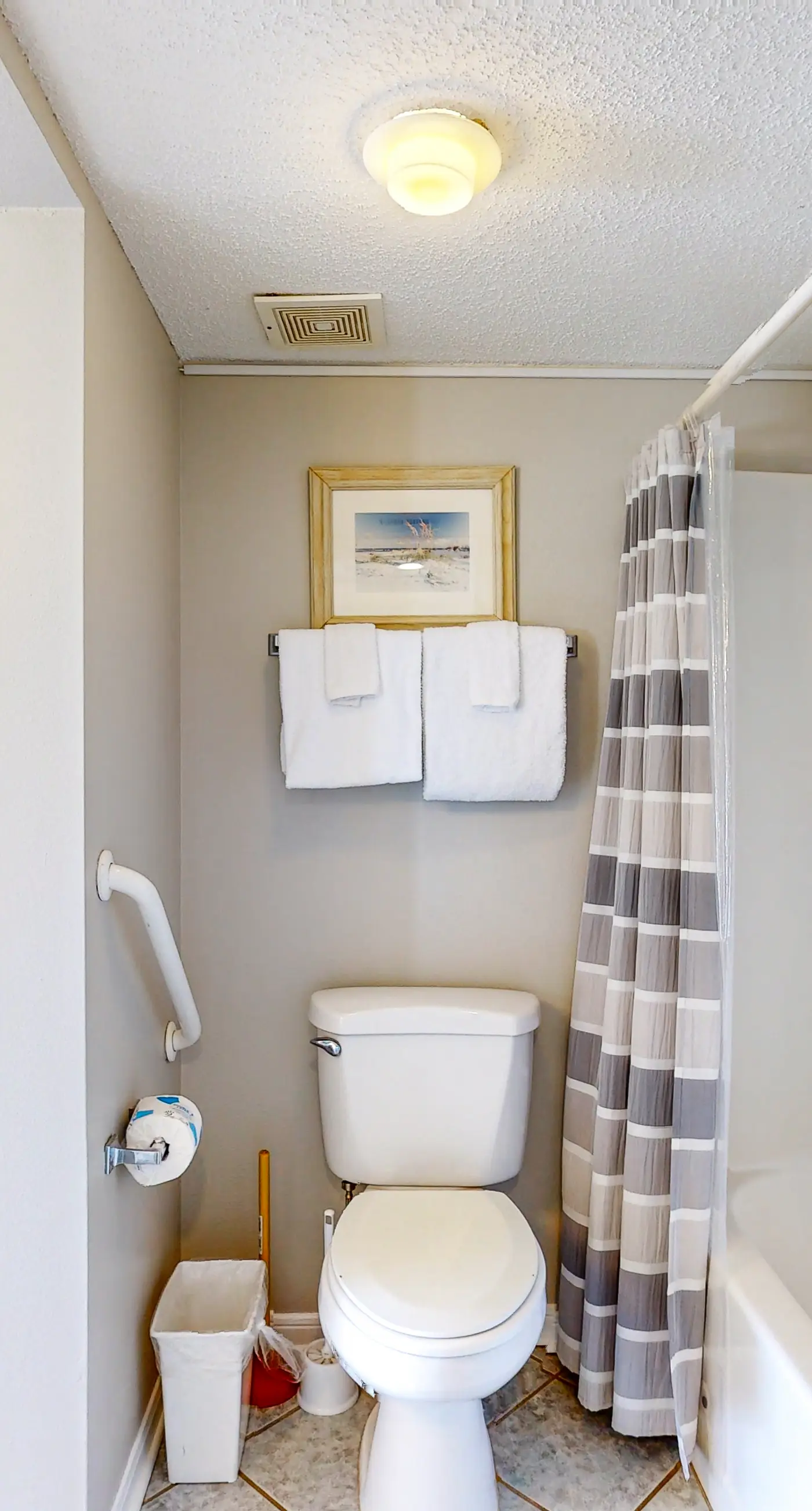 Gulf-front condo with beach views, balcony, central AC & pool