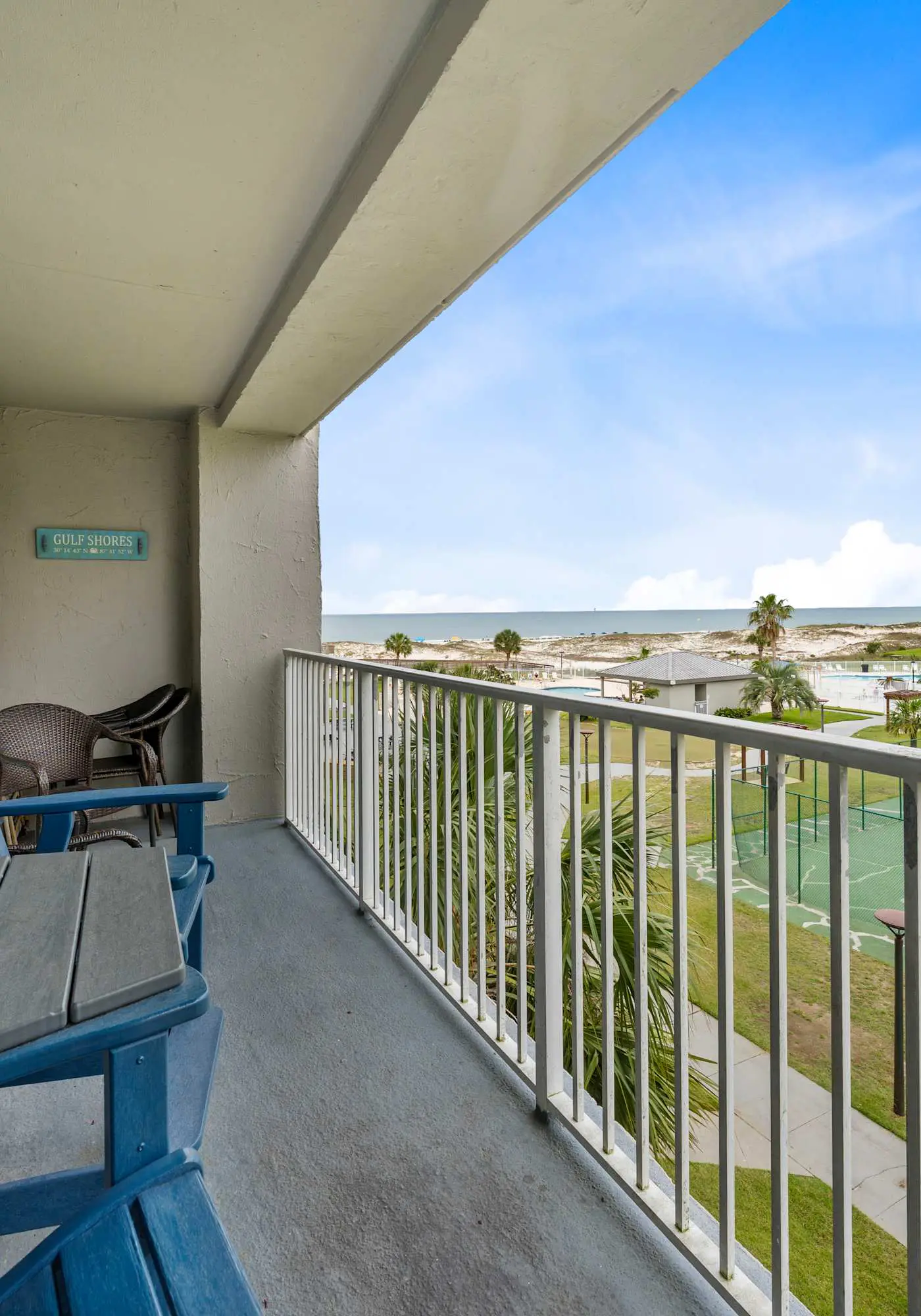 5th-floor beach Gulf-front condo with balcony, great views, & pool access