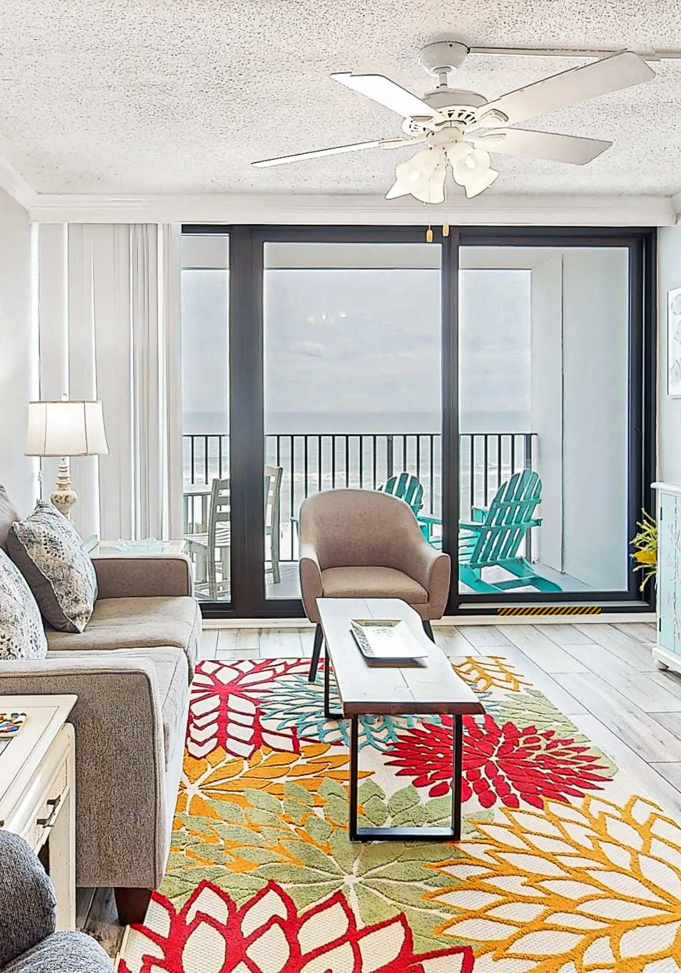 Waterfront condo with a full kitchen, pool, & beach access