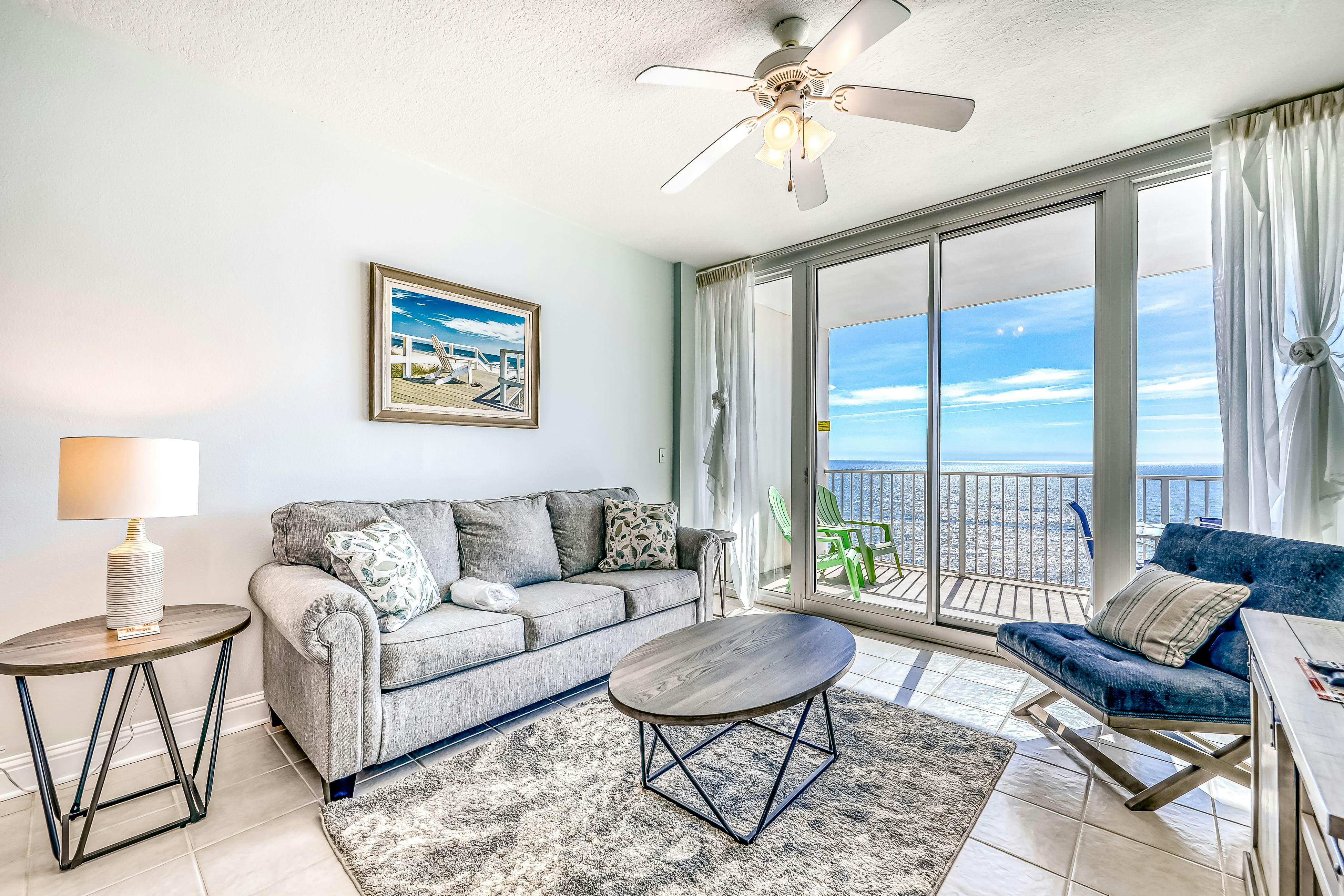 Open, airy condo w/ Gulf-front views, WiFi, & shared pools, hot tubs & gym
