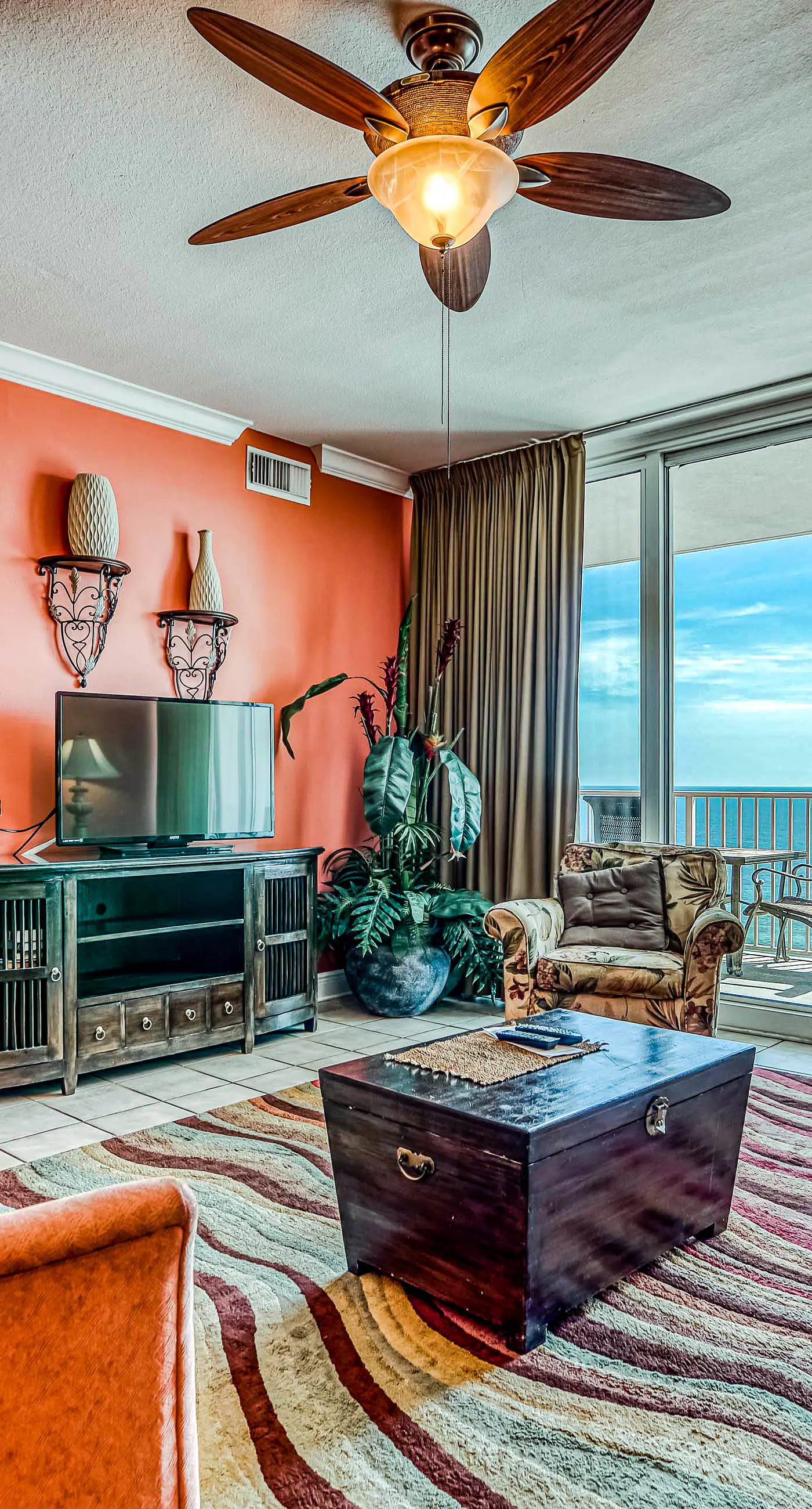 Gulf front condo with multiple community pools, a private balcony, & gym