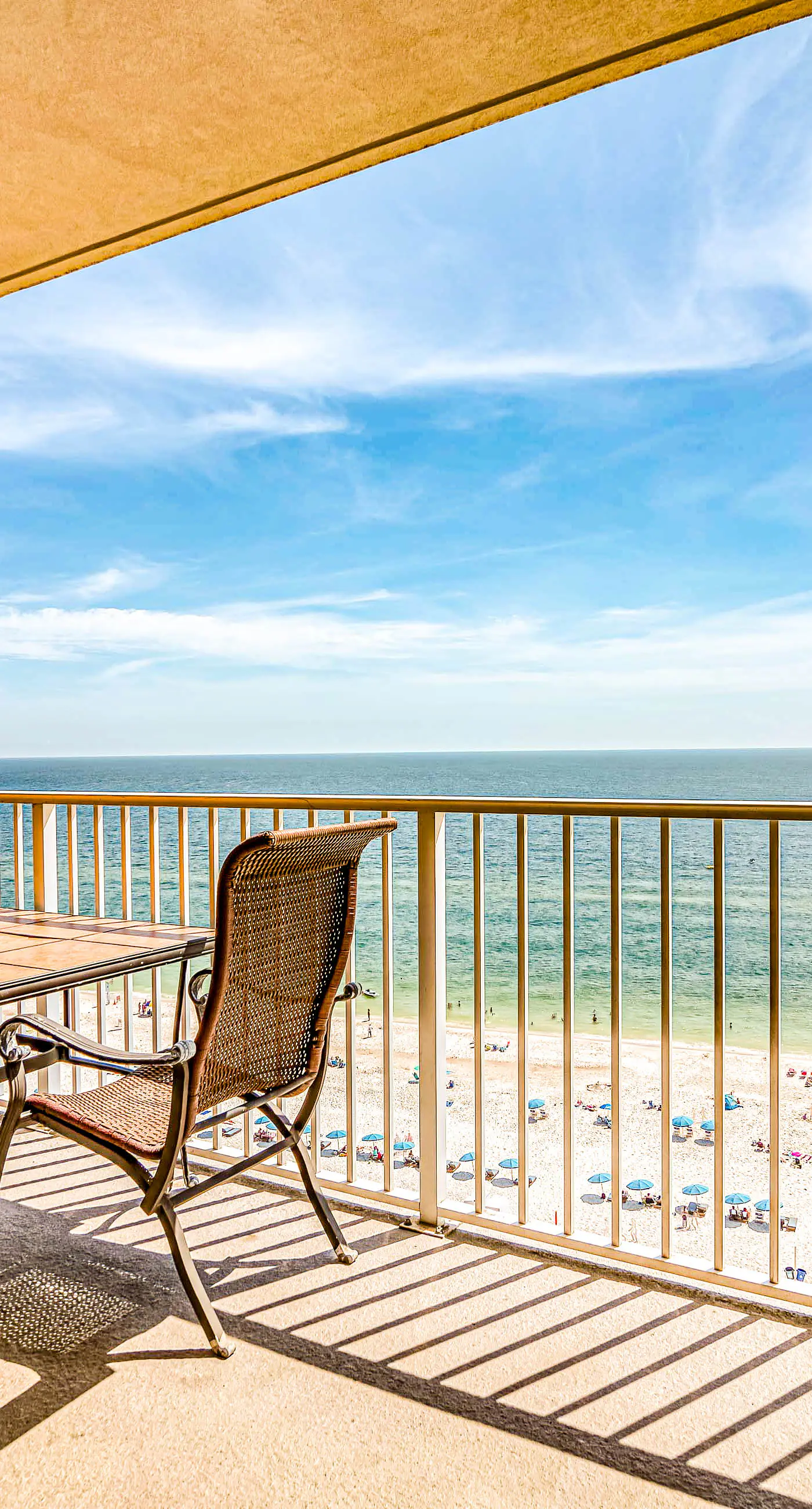 Gulf front condo with multiple community pools, a private balcony, & gym