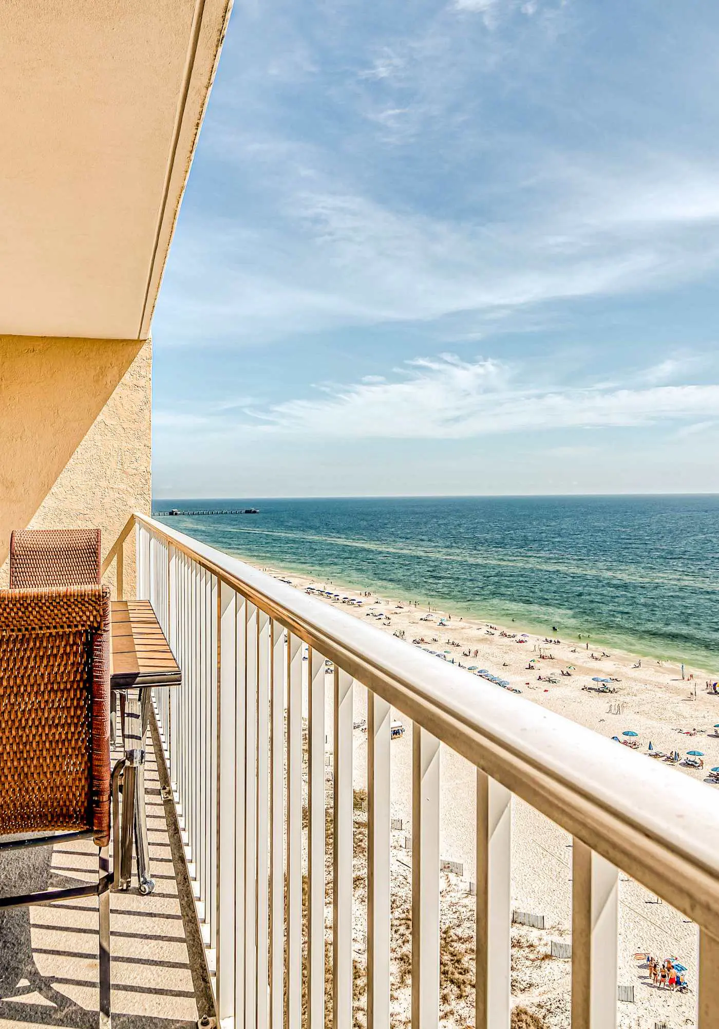 Gulf front condo with multiple community pools, a private balcony, & gym