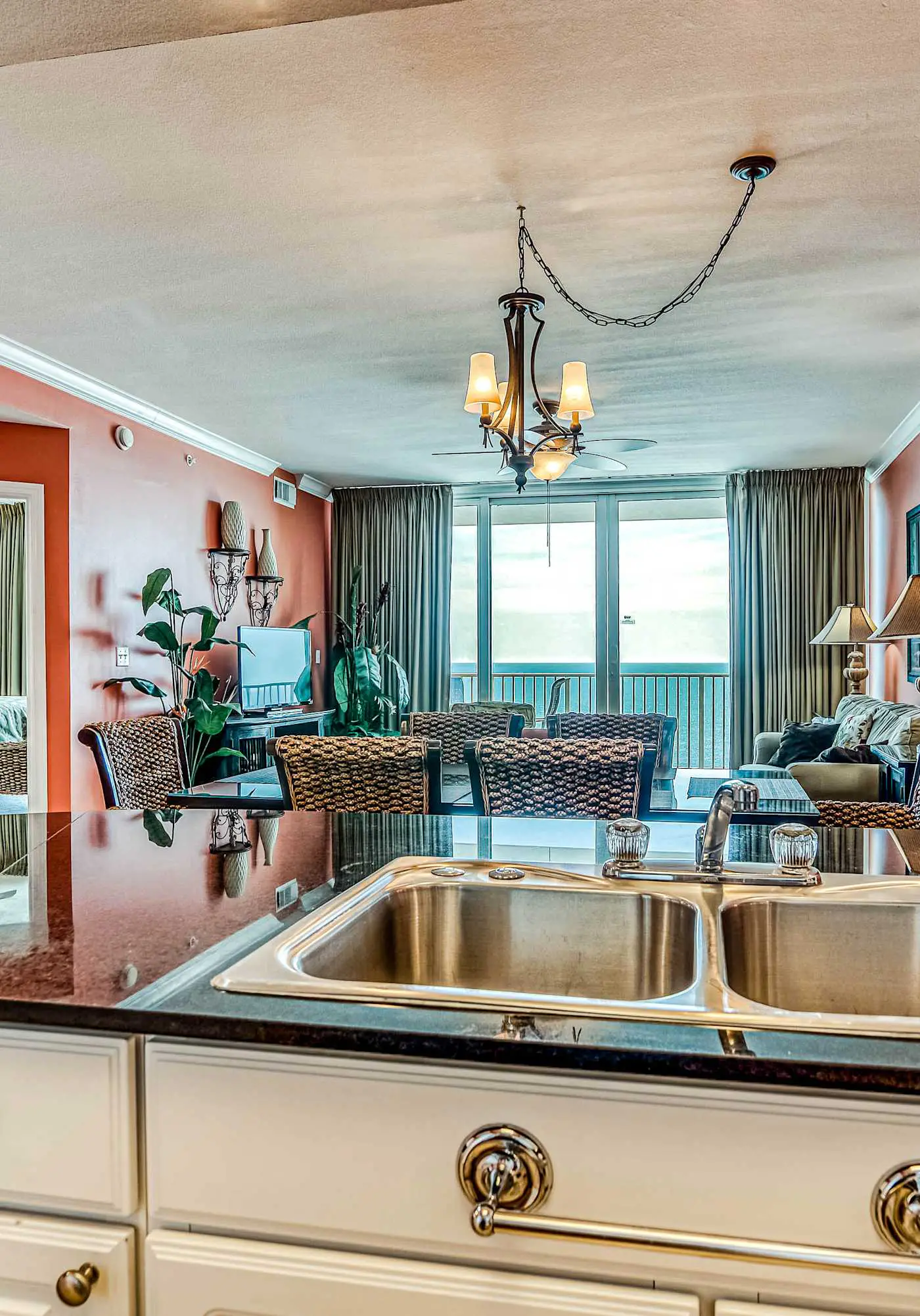 Gulf front condo with multiple community pools, a private balcony, & gym